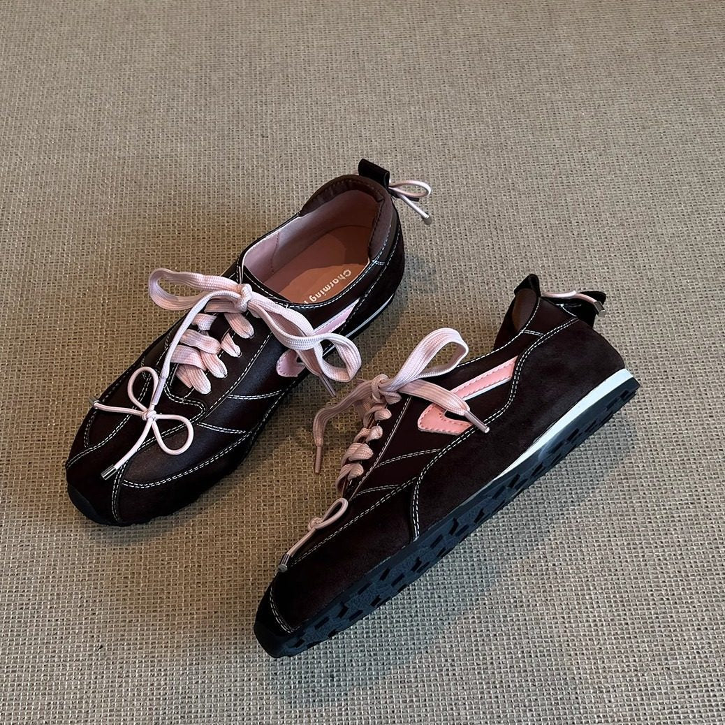 Damen modische Schnür-Sneaker aus hochwertigem Wildleder mit dekorativen Akzenten R&B - Image 4