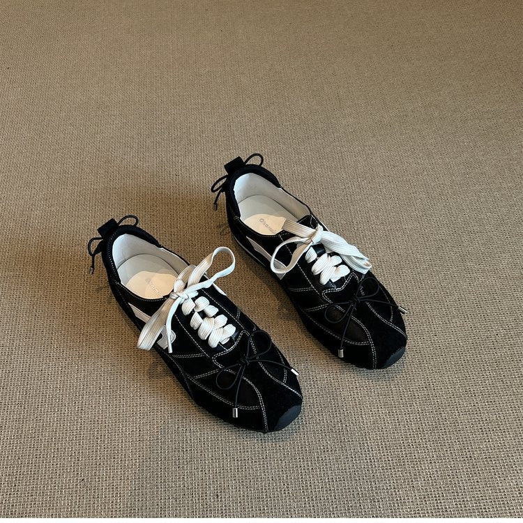 Damen modische Schnür-Sneaker aus hochwertigem Wildleder mit dekorativen Akzenten R&B - Image 6