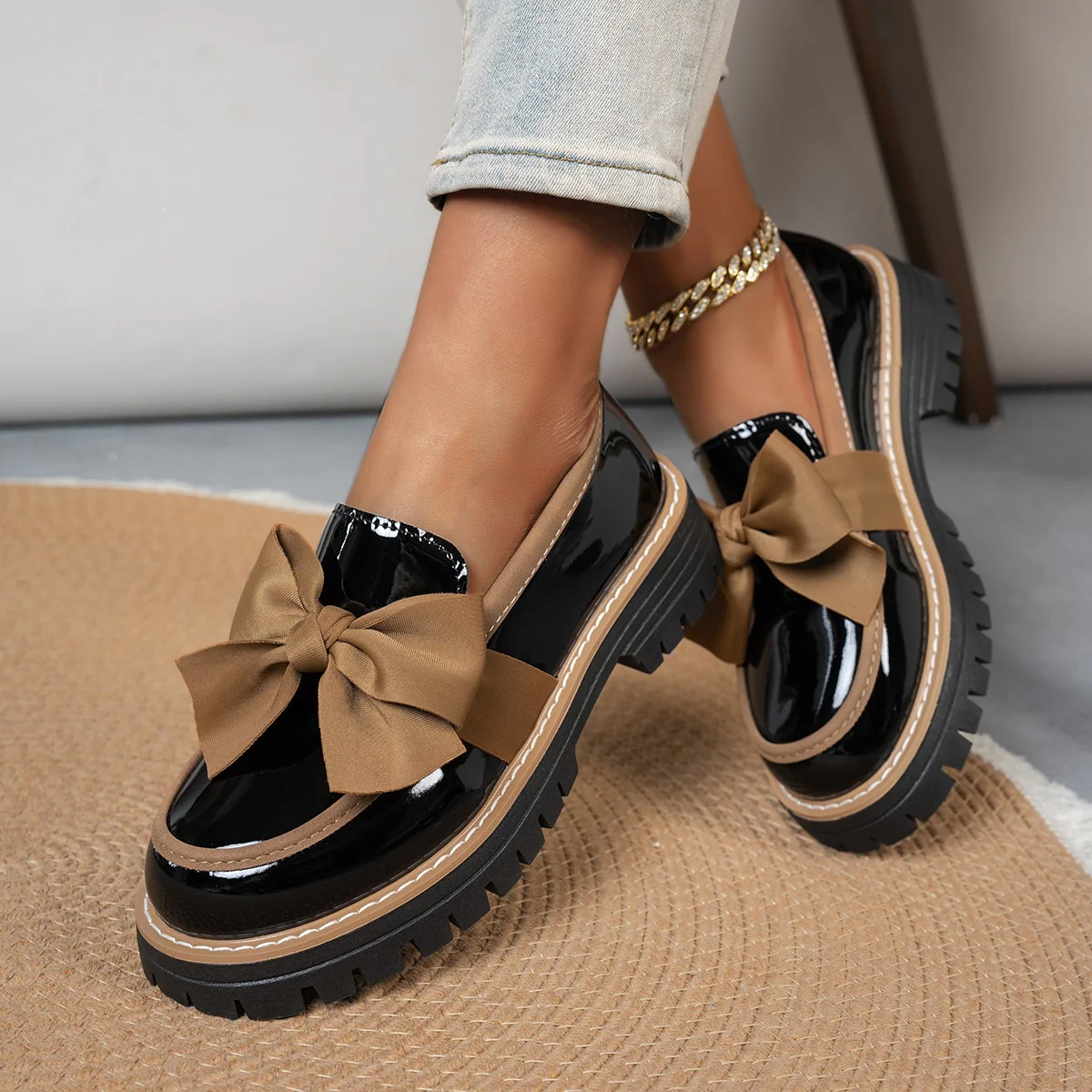 Damen modische Schnürschuhe mit großer Schleife Heidi-Mode - Image 11