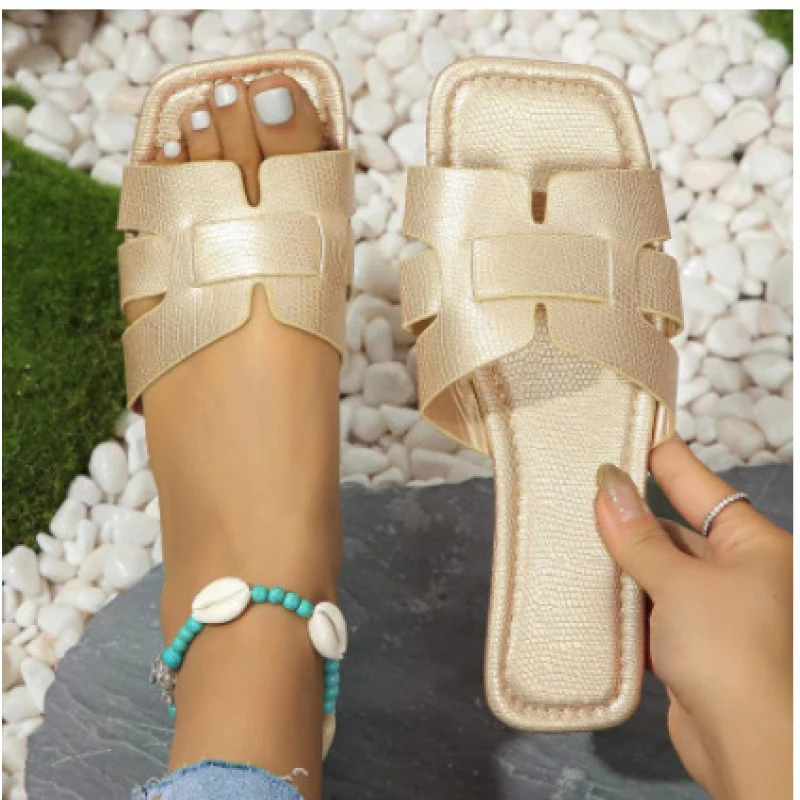 Damen modische Slip-On Sandalen mit Leopardenmuster und bequemer Fußbettgestaltung R&B - Image 11