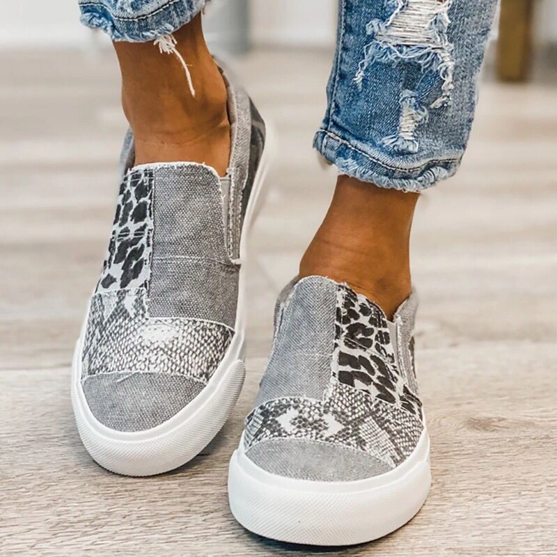 Damen modische Slip-On Sneakers mit unterschiedlichen Tiermustern R&B - Image 3