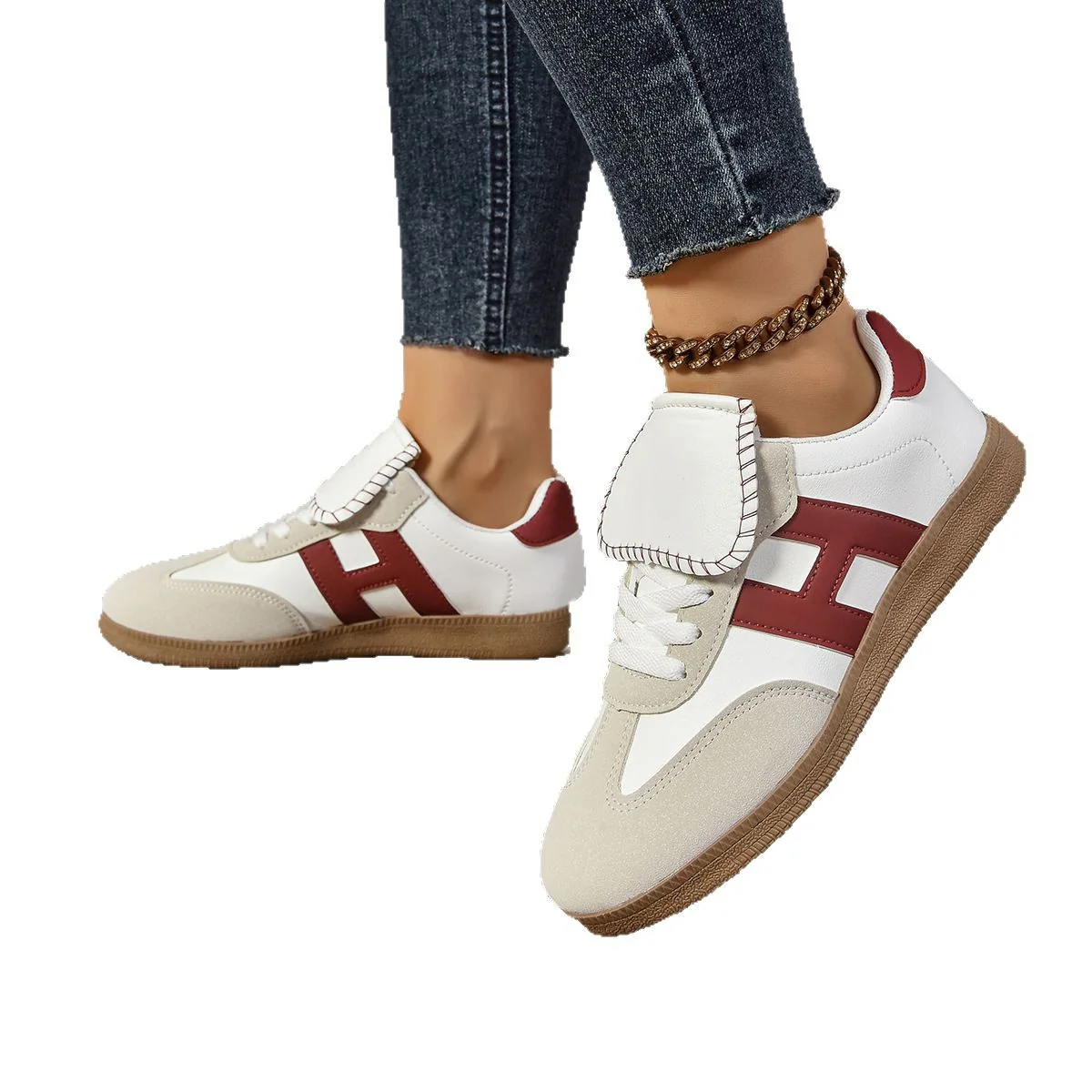 Damen Modische Sneakers mit eleganter Klappenakzent und rutschfester Sohle R&B - Image 5
