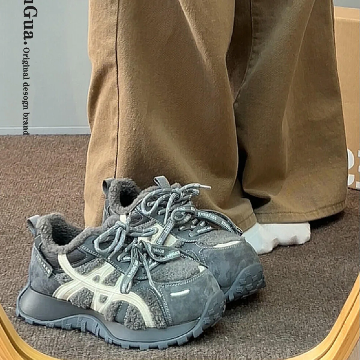 Damen modische Sneakers mit hochwertiger Fleece-Konstruktion und innovativem Sohlenprofil R&B - Image 2