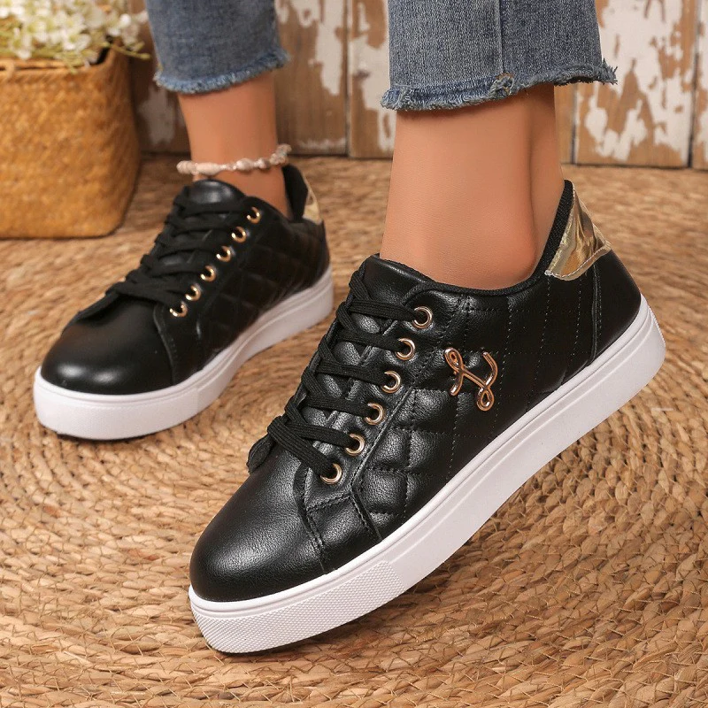 Damen modische Sneakers mit quiltetem Muster und eleganten Details R&B - Image 4