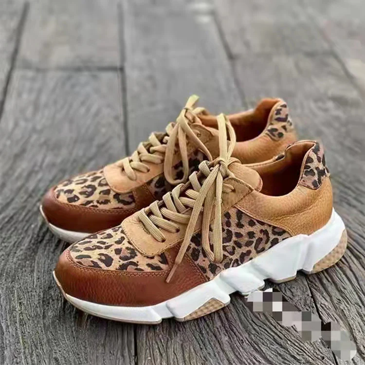 Damen modische Sneakers mit Tiermuster und bequemer Sohle R&B - Image 2