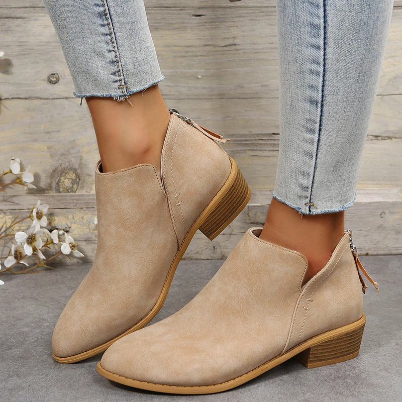 Damen modische Stiefeletten im angesagten Metallic-Look mit seitlichem Reißverschluss R&B - Image 12