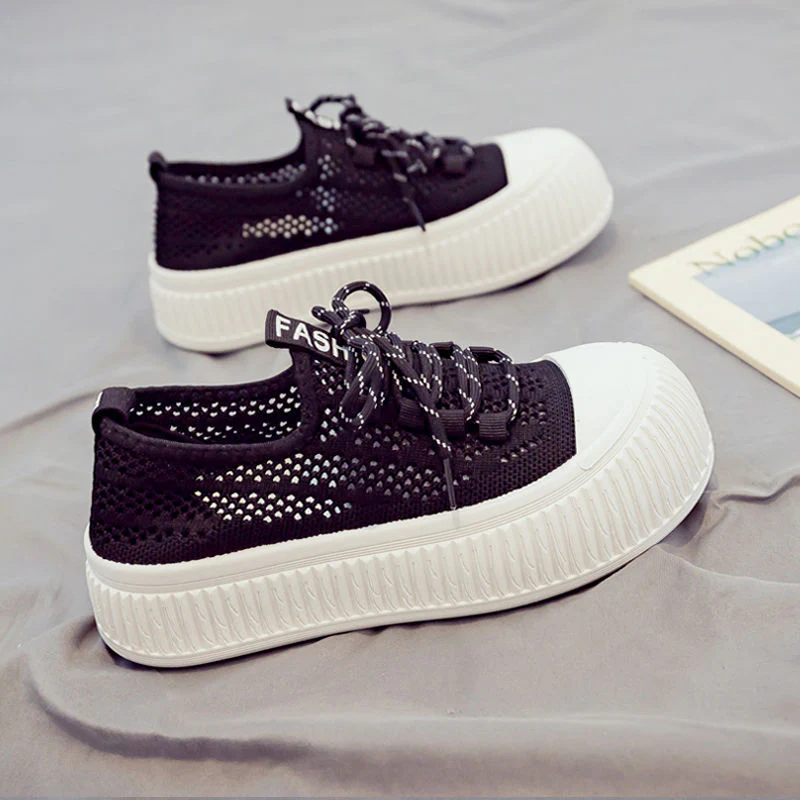 Damen modische und luftige Sneakers mit dicker Sohle R&B - Image 6