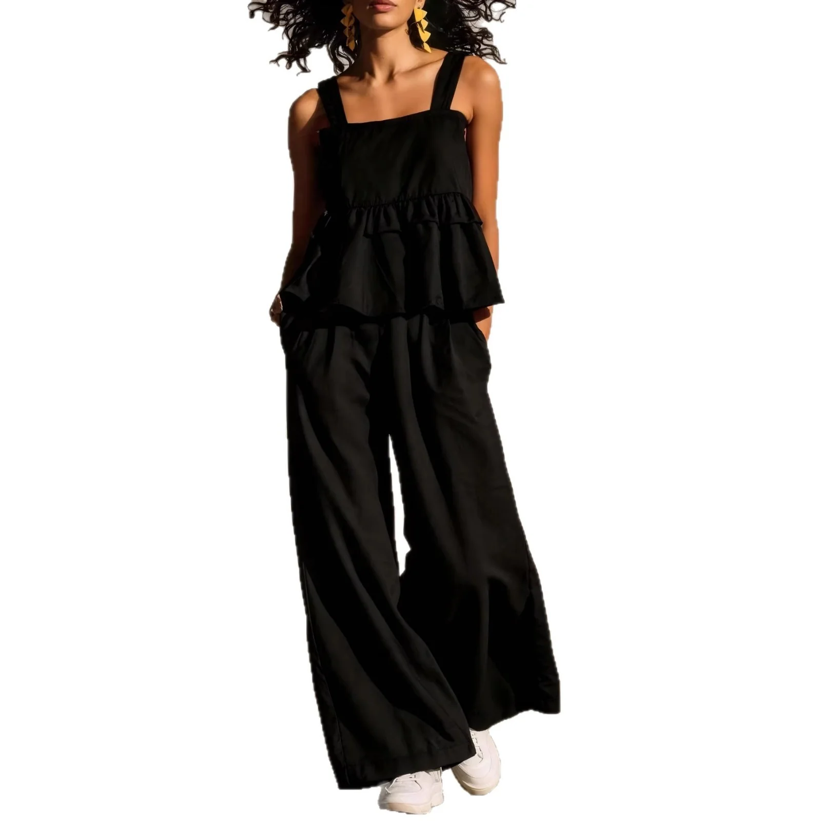 Damen Modischer Zweiteiler mit Volantdetails und lässigem Schnitt R&B - Image 5