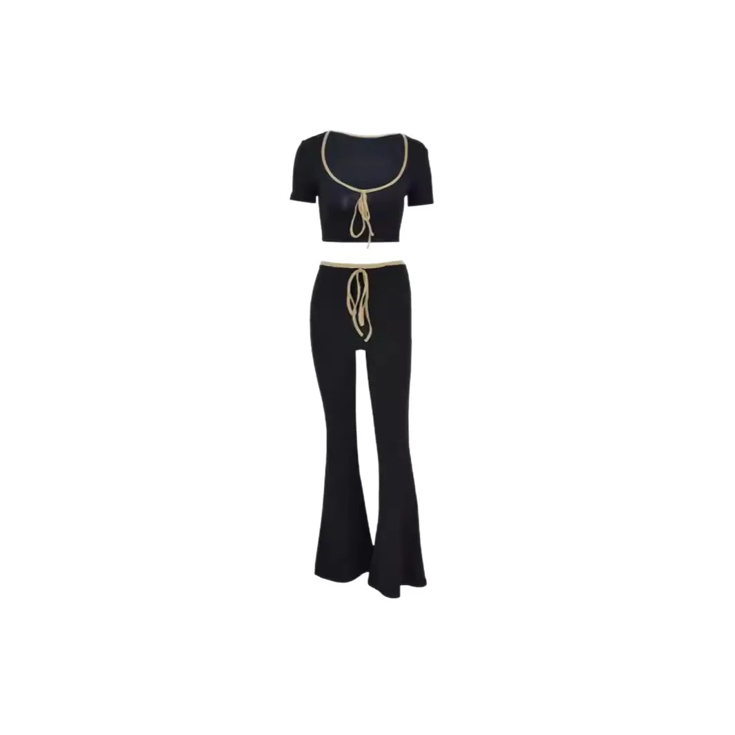 Damen modisches cropped Oberteil mit weitem Hosenansatz R&B - Image 5