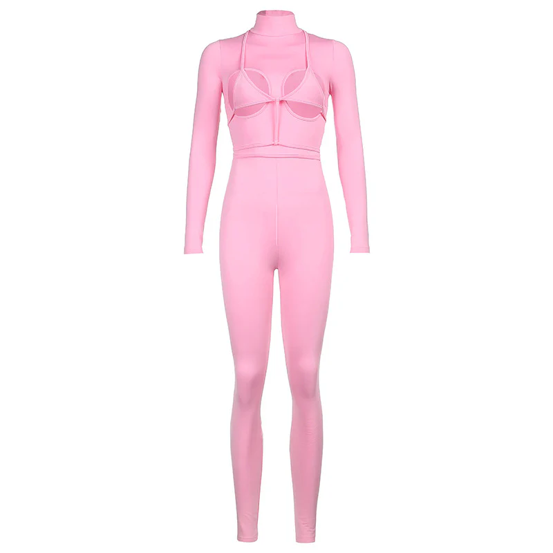 Damen modisches Sport-Set mit High-Neck-Oberteil und Figurbetonter Hose Heidi-Mode - Image 6