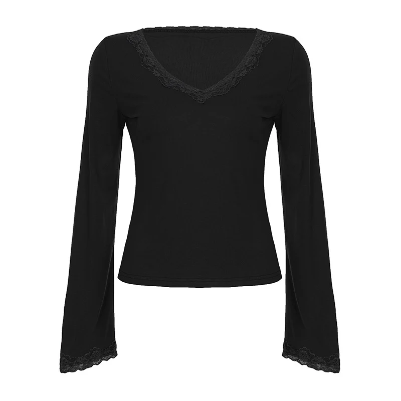 Damen modisches Wickeltop mit V-Ausschnitt und angesagtem Bindedetail R&B - Image 6
