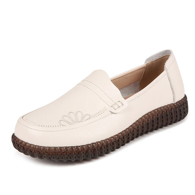 Damen Mokassins aus hochwertigem Leder mit rutschfester Sohle und elastischen Einsätzen R&B - Image 6