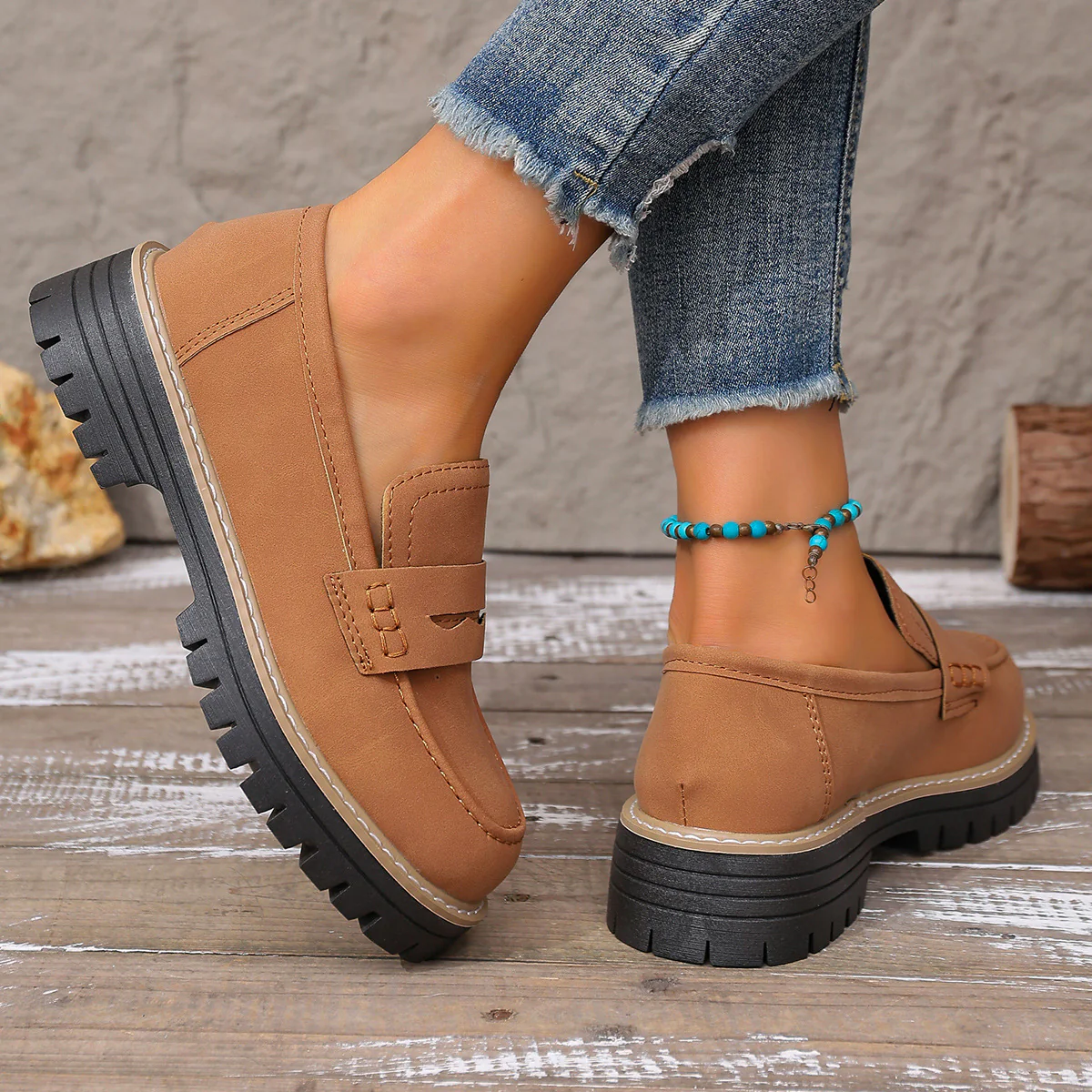 Damen Schuhe aus weichem Wildleder mit rutschfester Sohle und komfortablem Innenfutter R&B - Image 3