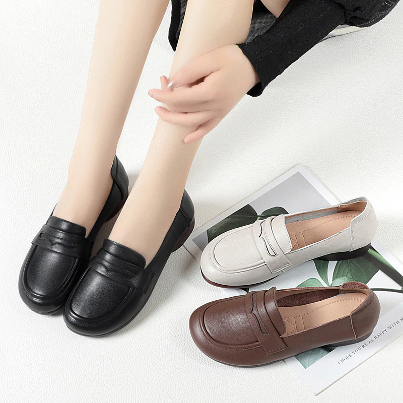 Damen Mokassins mit bequemer Sohle und elegantem Riemen R&B