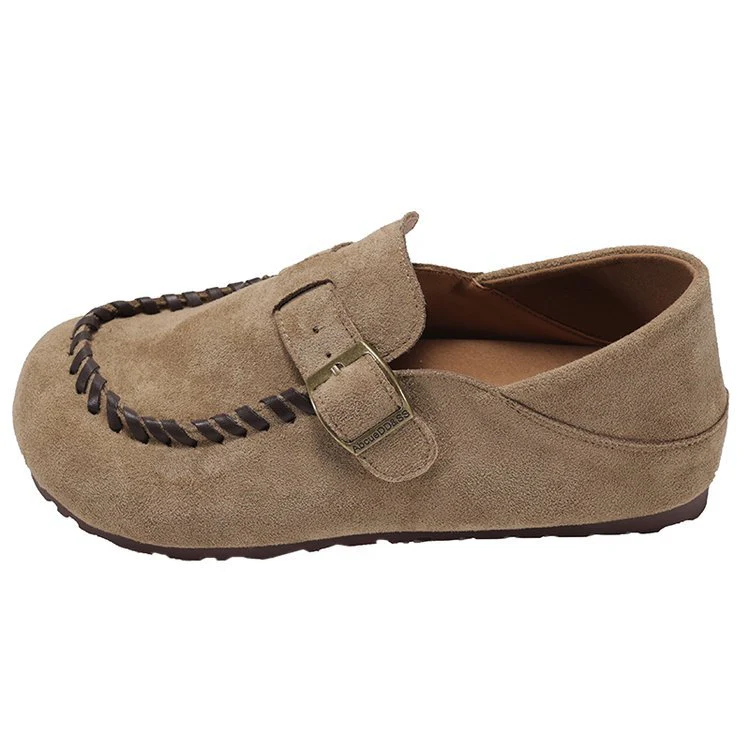 Damen Mokassins mit dekorativem Schnallenverschluss aus Wildleder R&B - Image 6