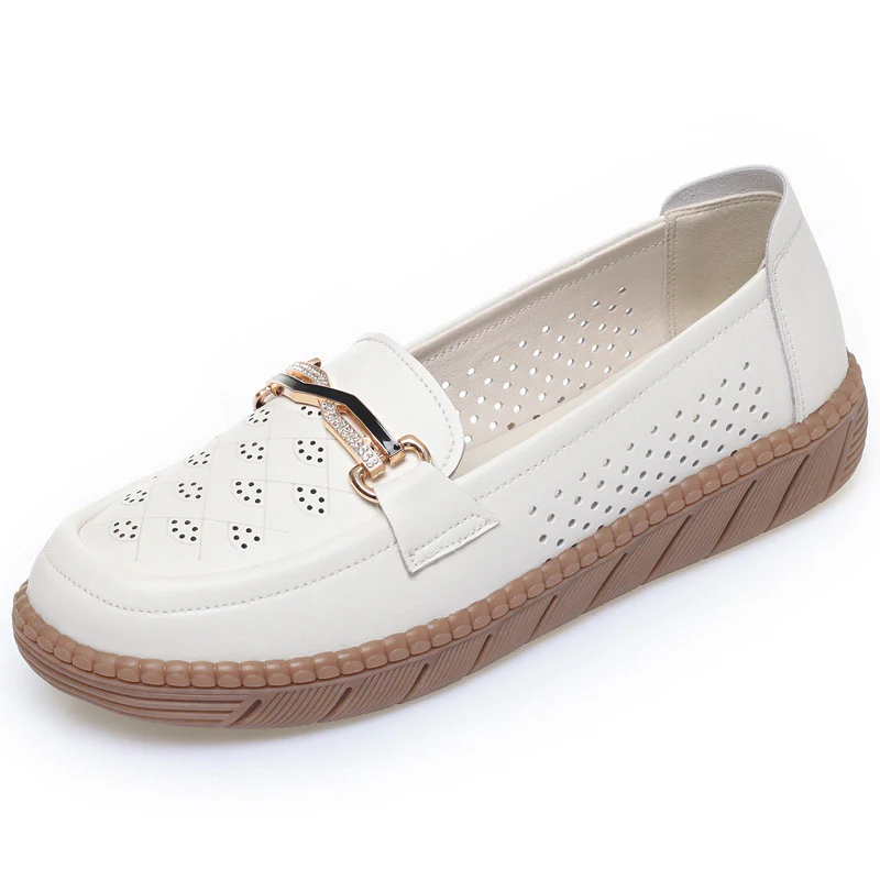 Damen Mokassins mit luftiger Perforation und modischem Schmuckdetail R&B - Image 7