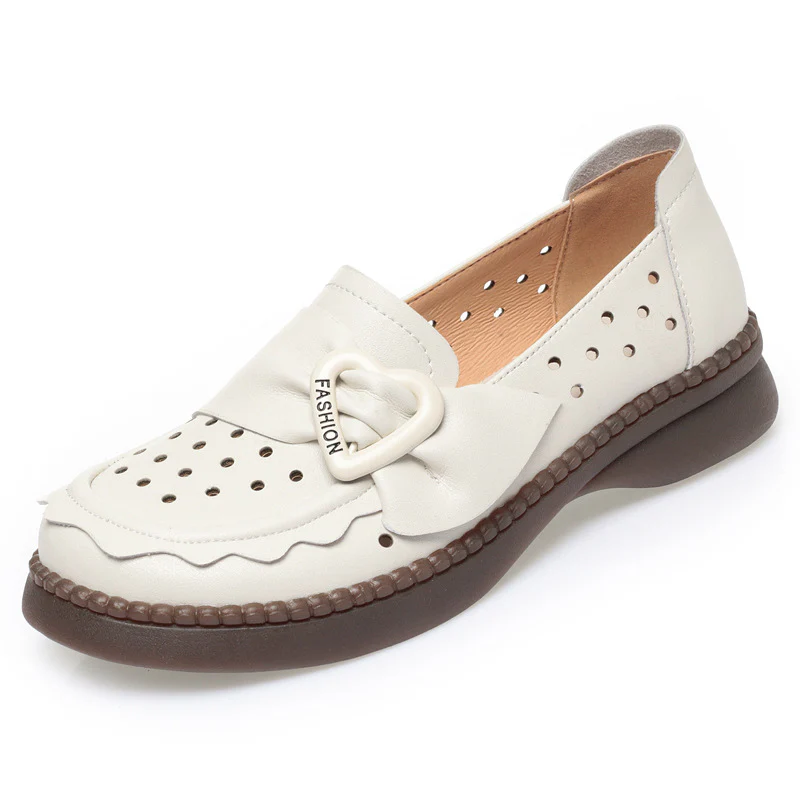 Damen Mokassins mit modischem Herzdetail und atmungsaktiver Perforation R&B - Image 7