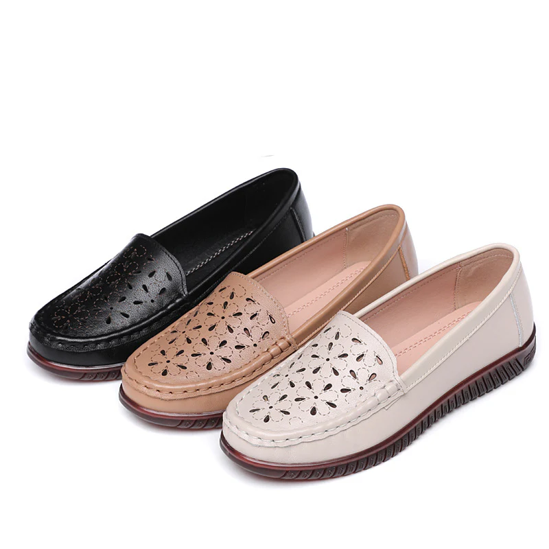 Damen Mokassins mit modischem Lochdesign und bequemer Sohle R&B - Image 5