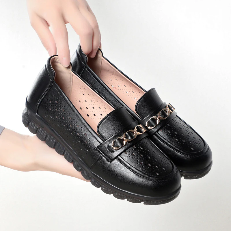Damen Mokassins mit modischem Lochdesign und komfortabler Sohle R&B - Image 3