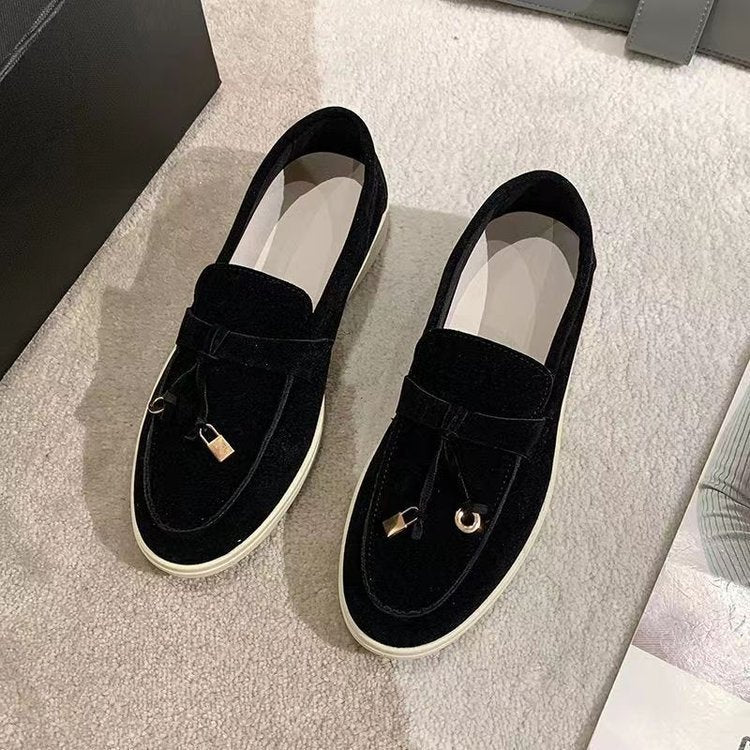 Damen Mokassins mit modischem Schnür-Design und hochwertiger Veloursleder-Oberfläche R&B - Image 6
