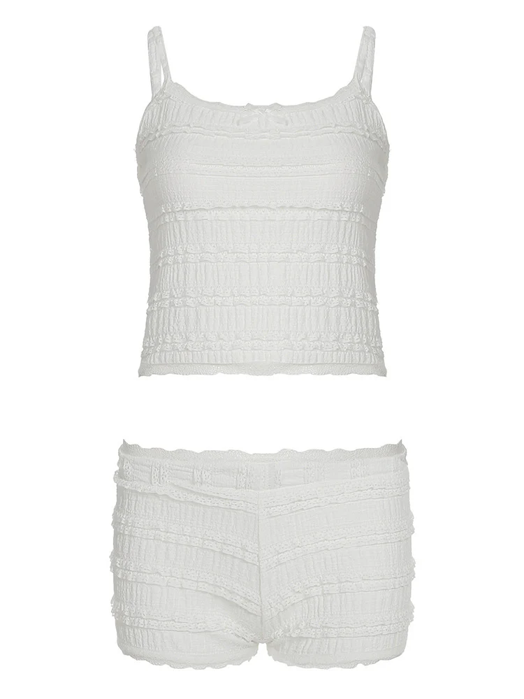 Damen Nachthemden-Set mit Spitzenverzierung und klassischen Karomuster R&B - Image 8