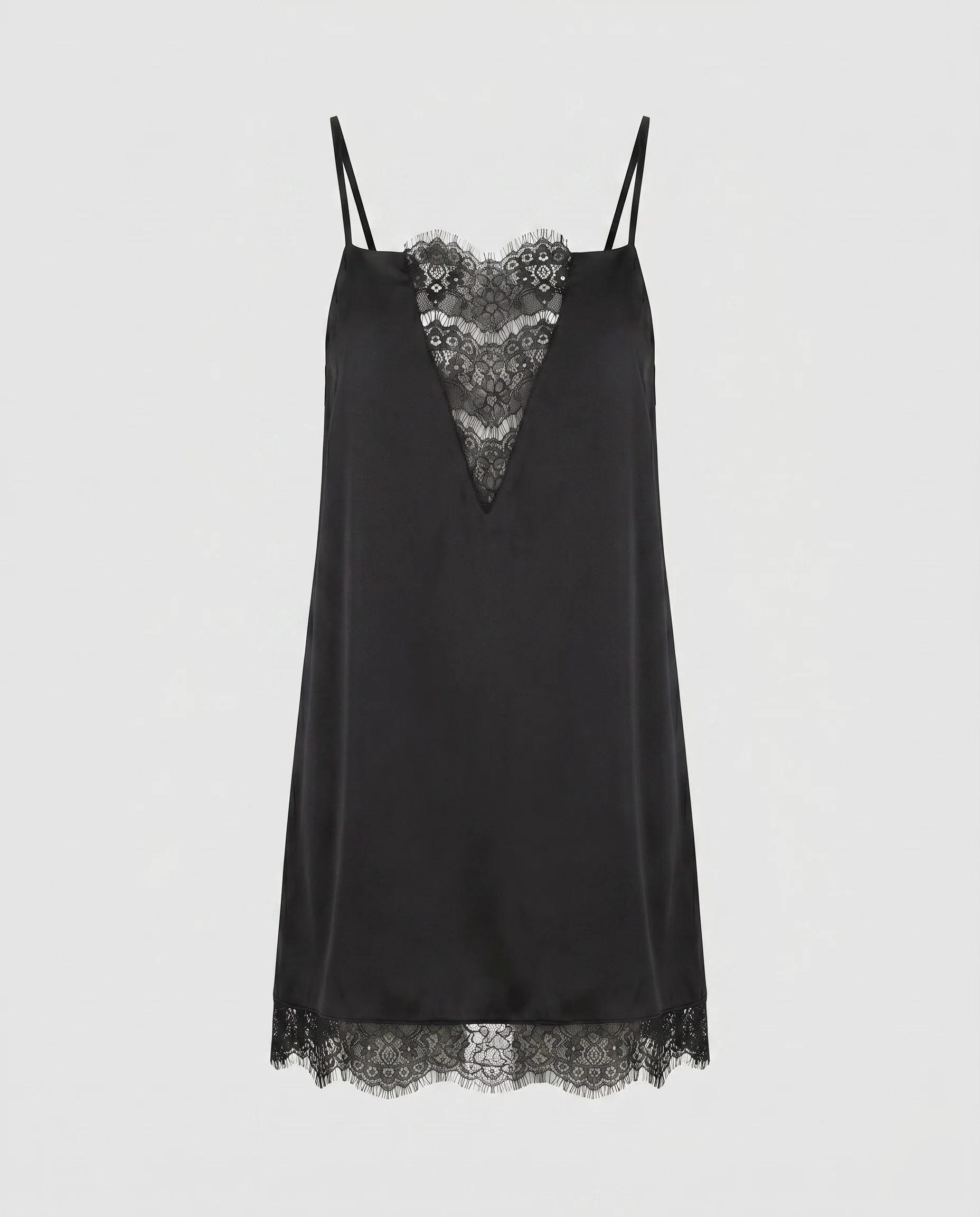 Damen Nachtkleid mit feiner Spitze und eleganten Trägern R&B - Image 5