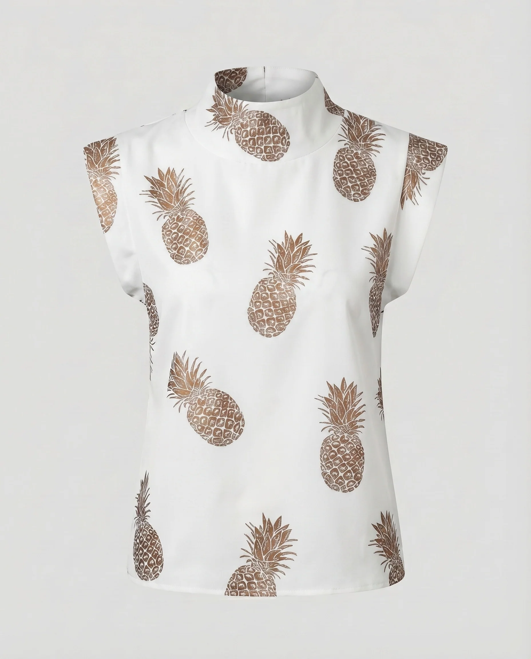Damen Boxy-Top Wattierte Schultern Letterprint - Image 6