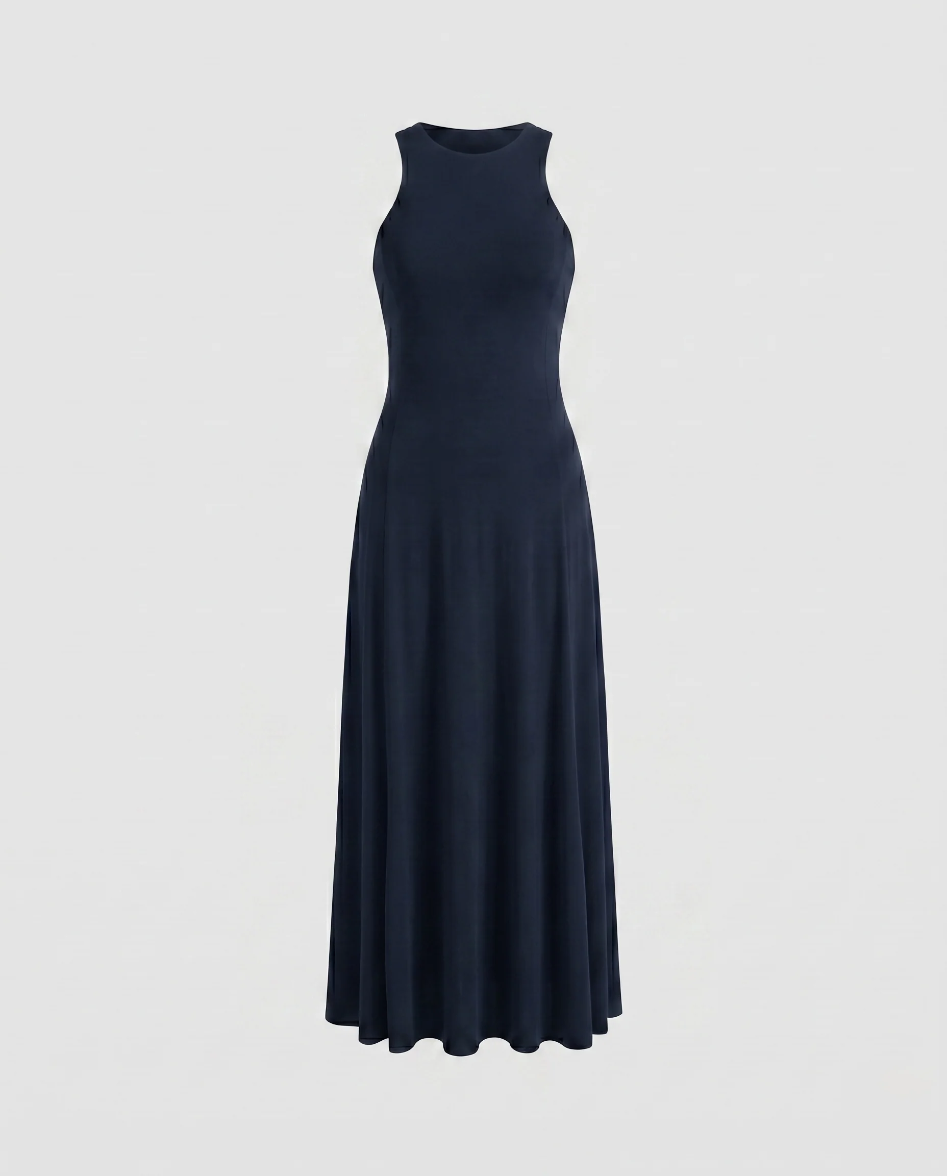 Damen nan ärmelloses Jersey-Maxikleid mit tailliertem Oberteil und fließendem A-Linien-Rock - Image 6