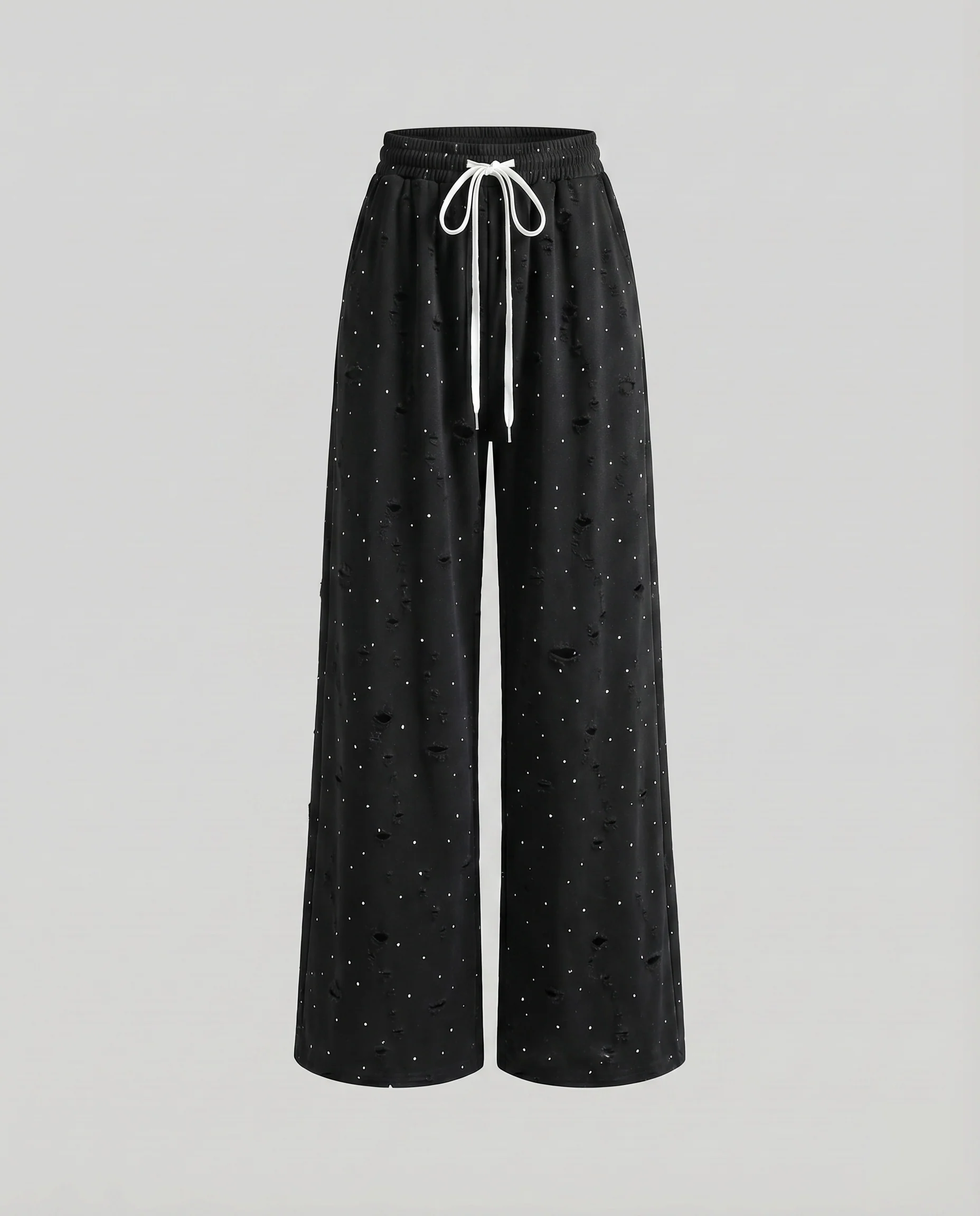 Damen Freizeit-Hose Einseitiges Maxibein Shorts Stickerei - Image 7