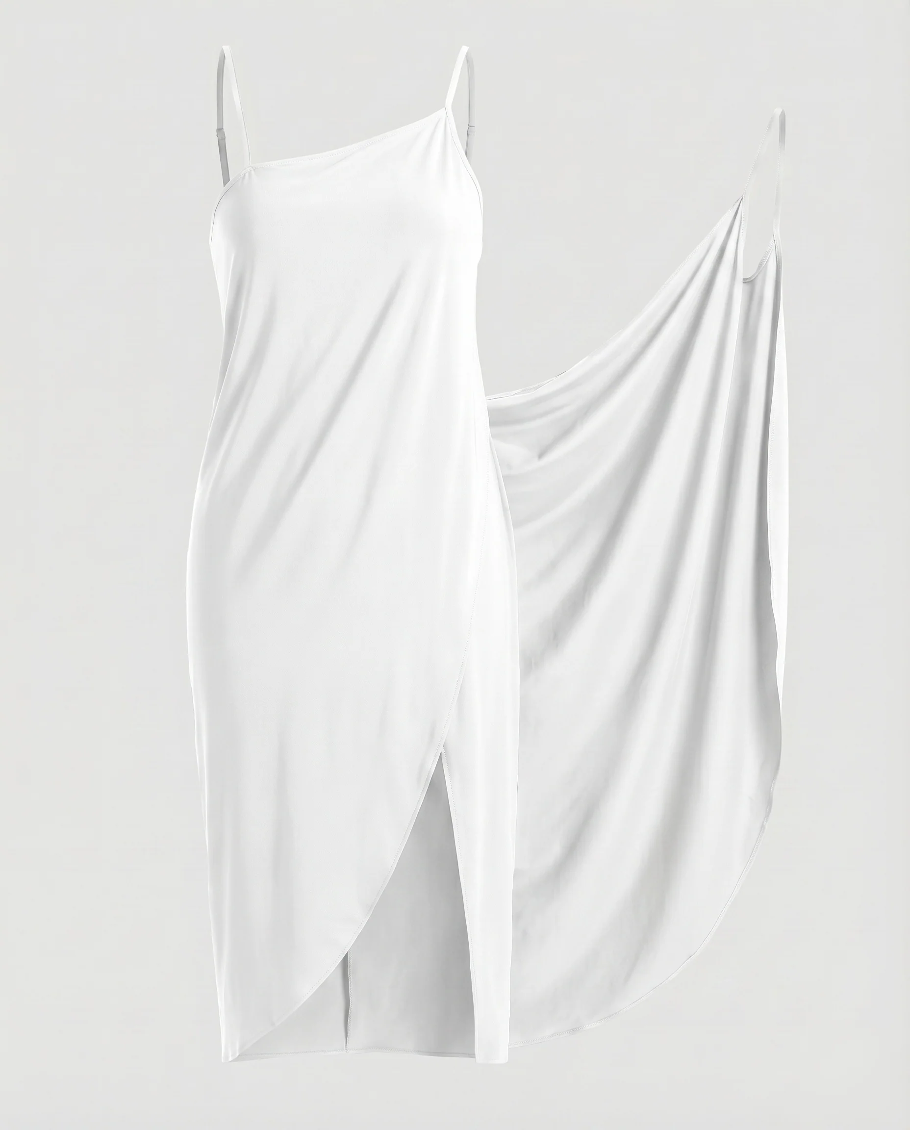 Damen Asymmetrischer Strand-Pareo Schulterträger Beinschlitz - Image 8