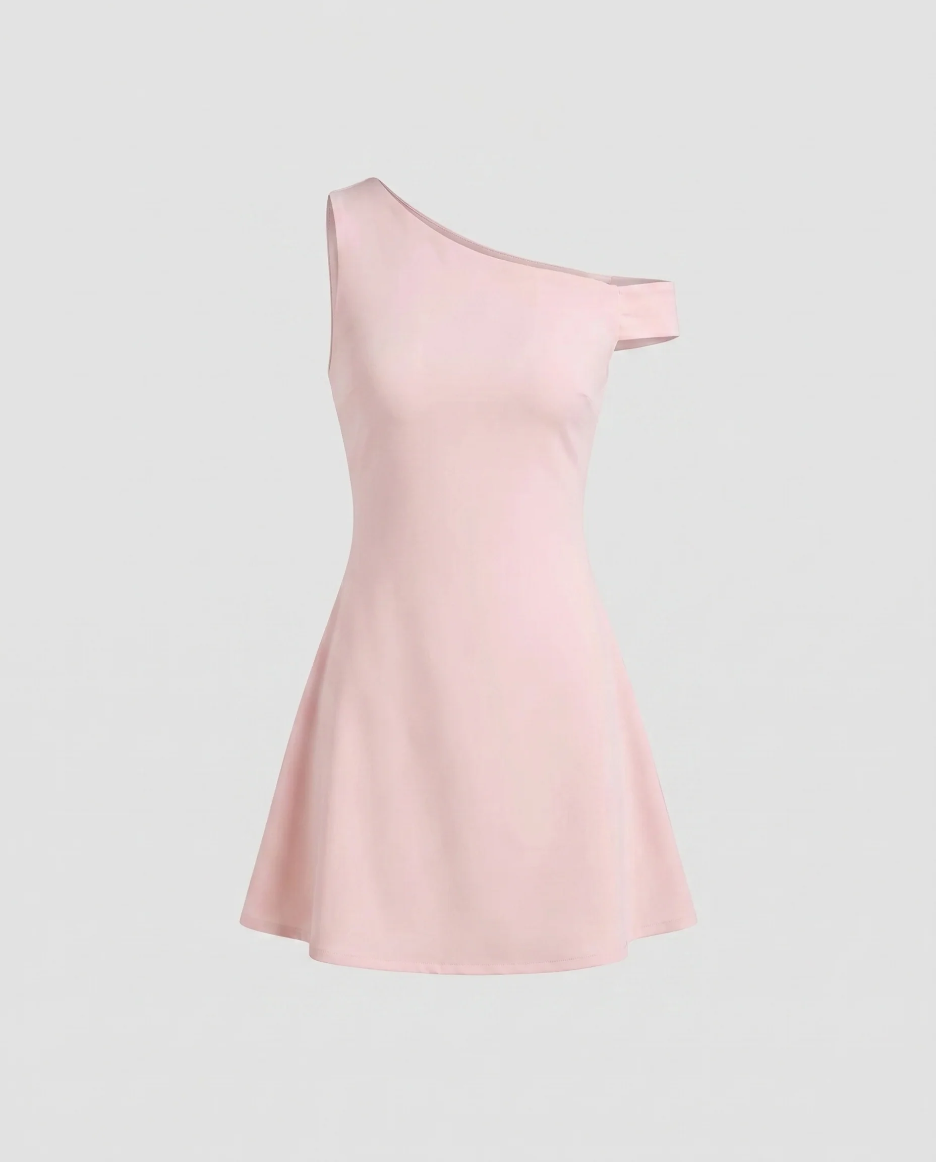 Damen nan asymmetrisches Ein-Schulter-Cocktailkleid mit tailliertem Oberteil und ausgestelltem Rock - Image 5