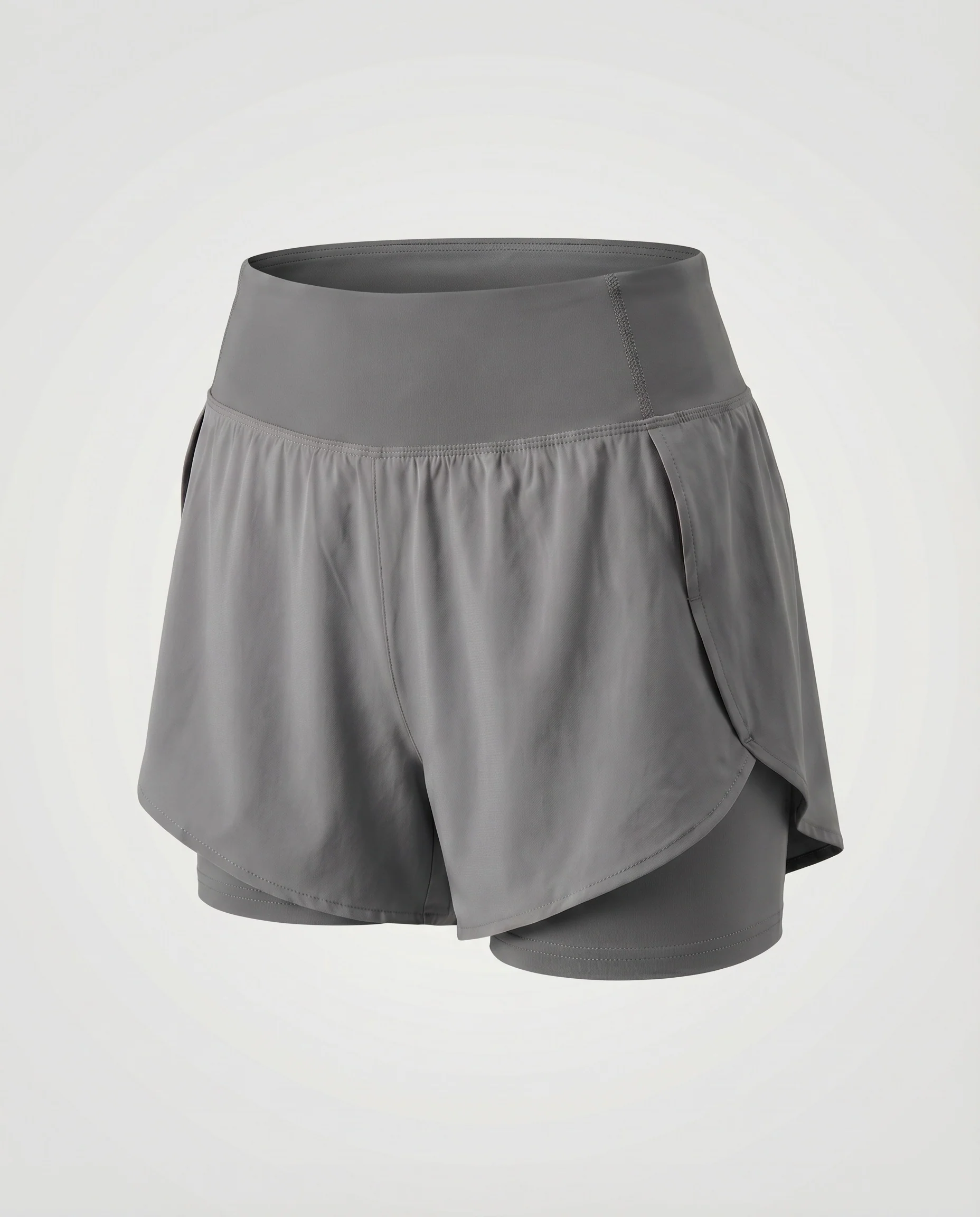 Damen Laufskort Elastische Innenhose Komfortbund Schwingend - Image 9