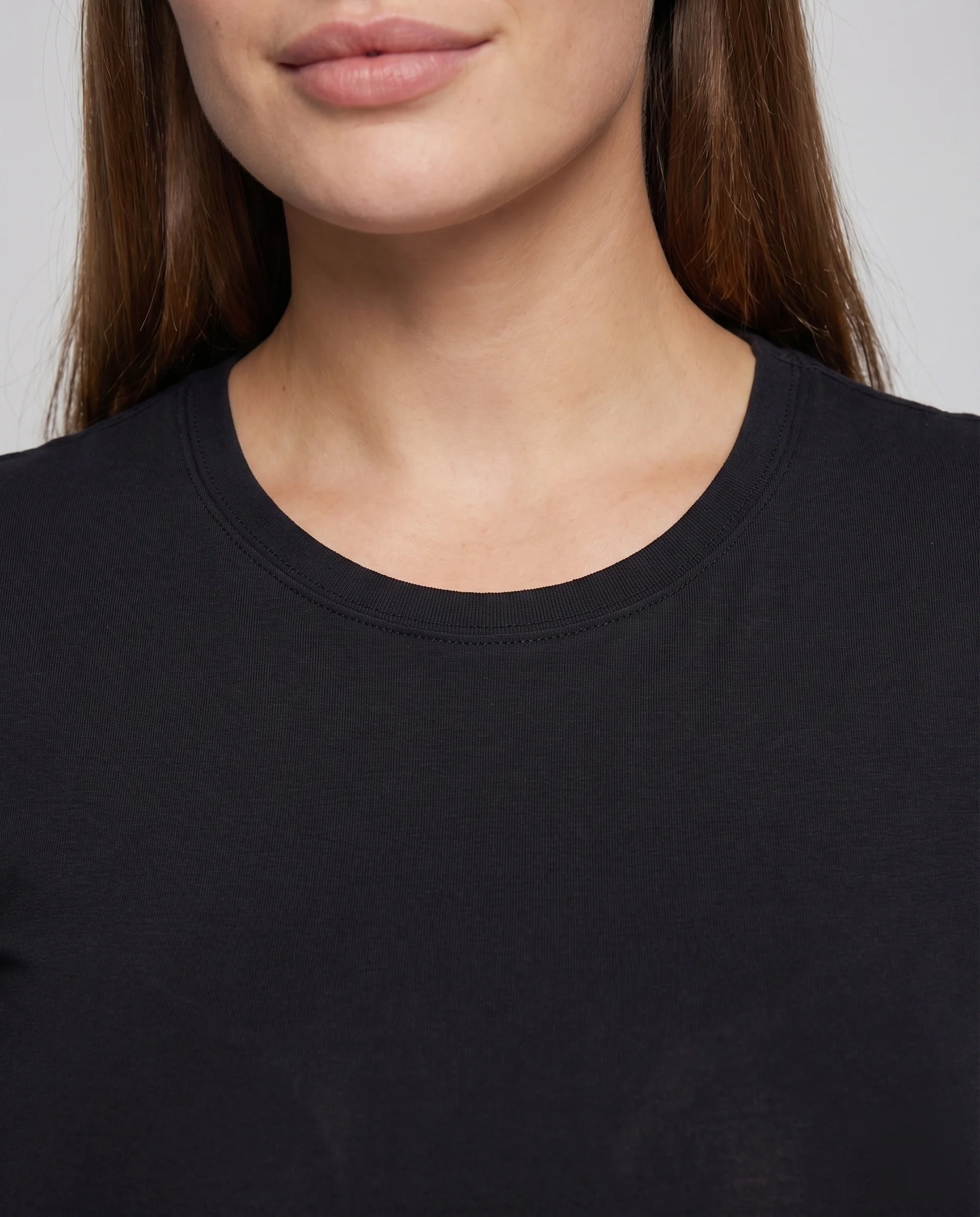 Damen Denim-Bermuda Logo-Schriftzug High-Waist Fransen - Image 3