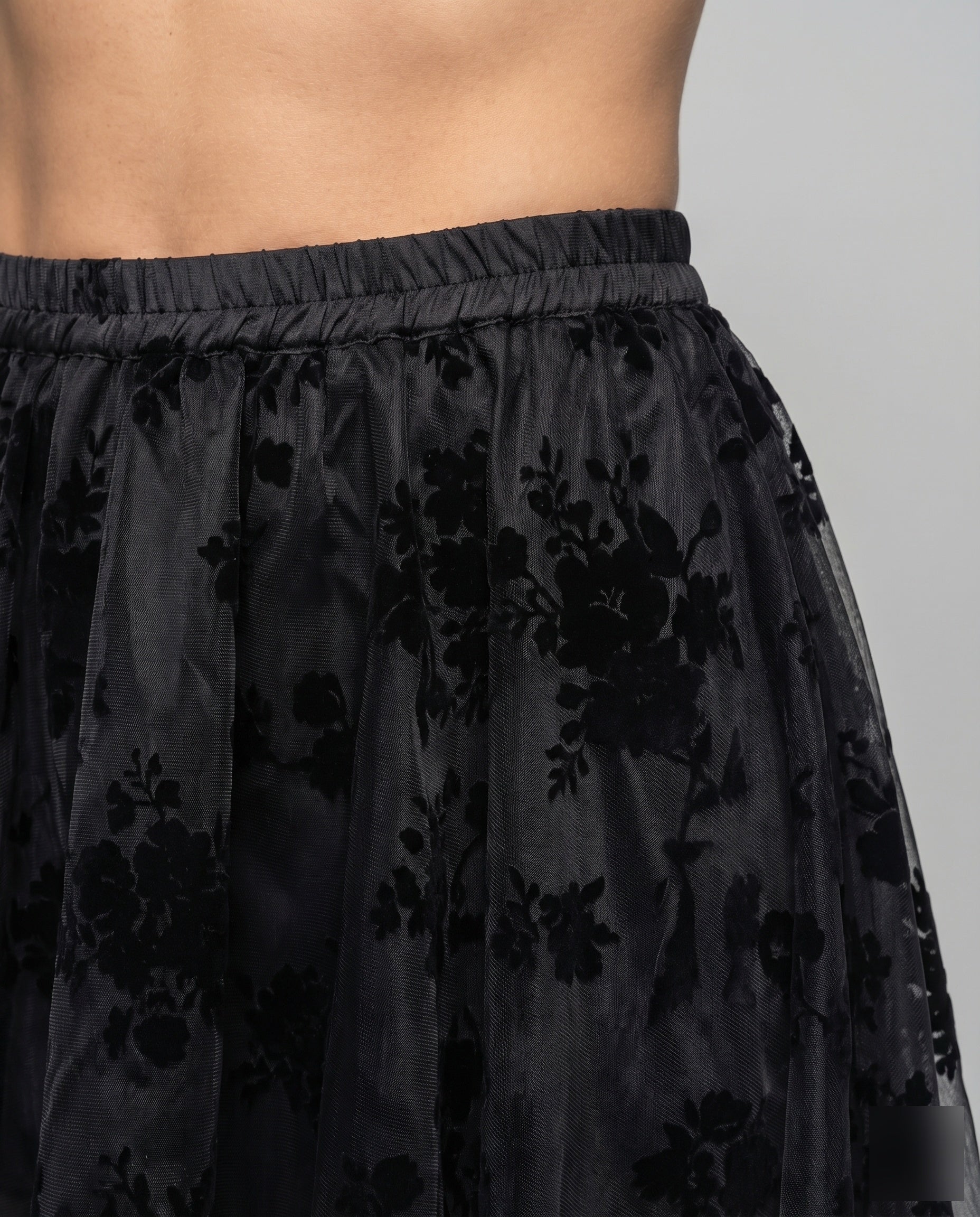 Damen Romantische Geraffte Front Spitze Carmen-Top-Set - Image 3