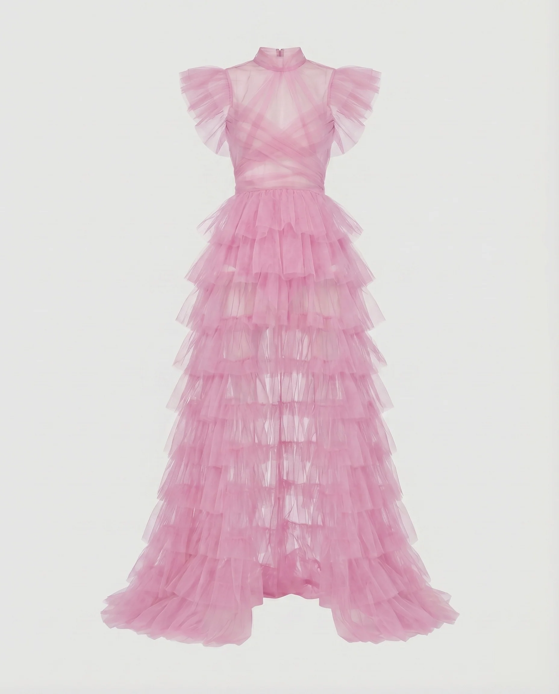 Damen Edle Transparente Korsage Tüll Abendkleid - Image 8