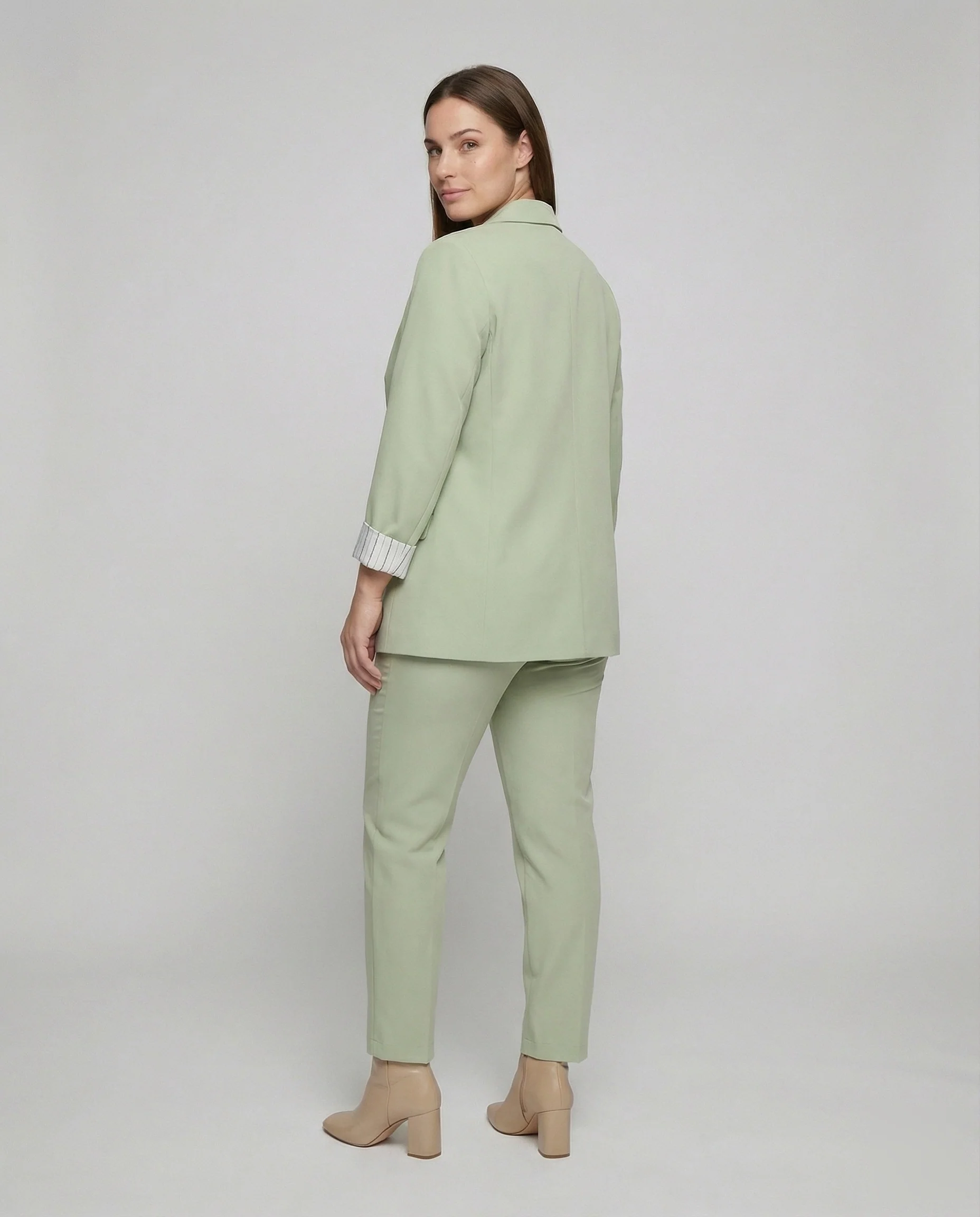 Damen dreiteiliges Tailleur-Set mit Longblazer - Image 3