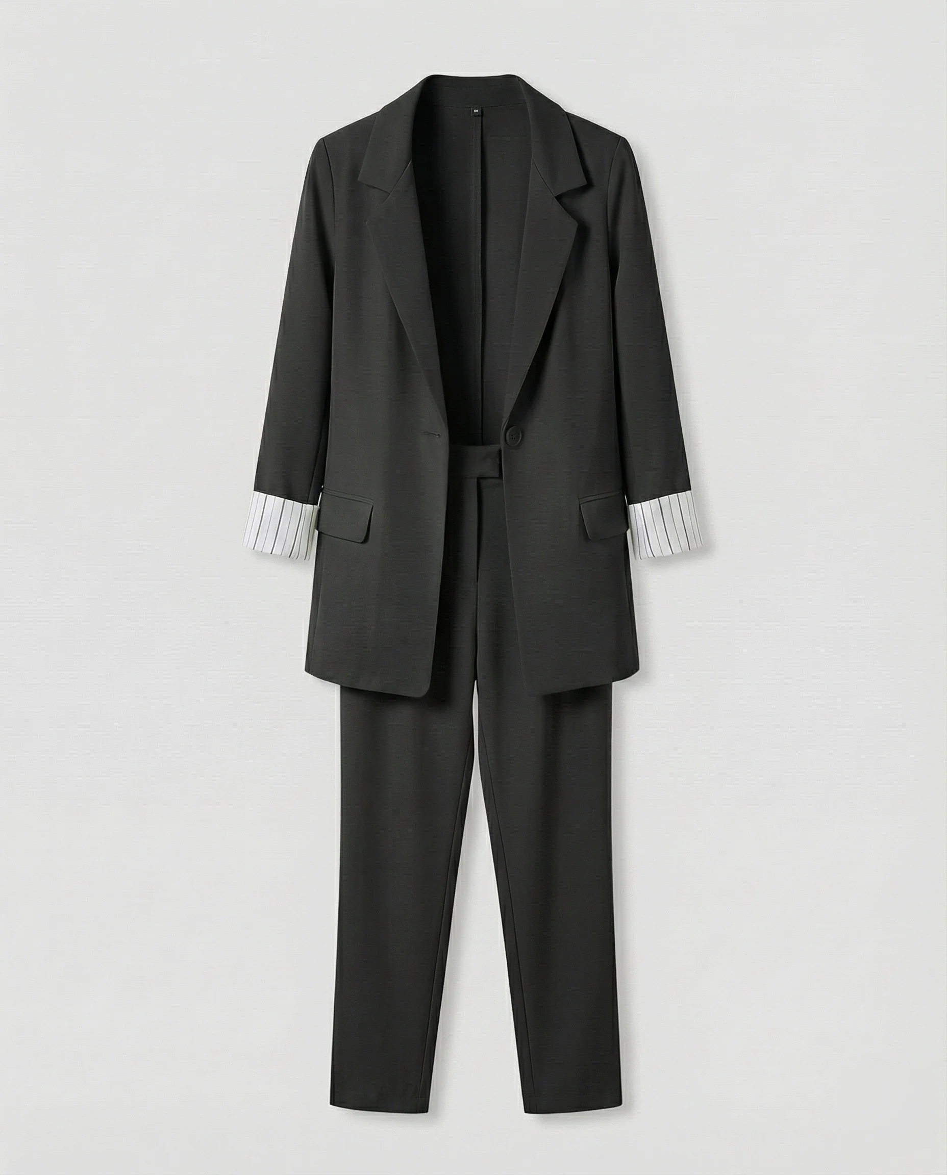 Damen dreiteiliges Tailleur-Set mit Longblazer - Image 6