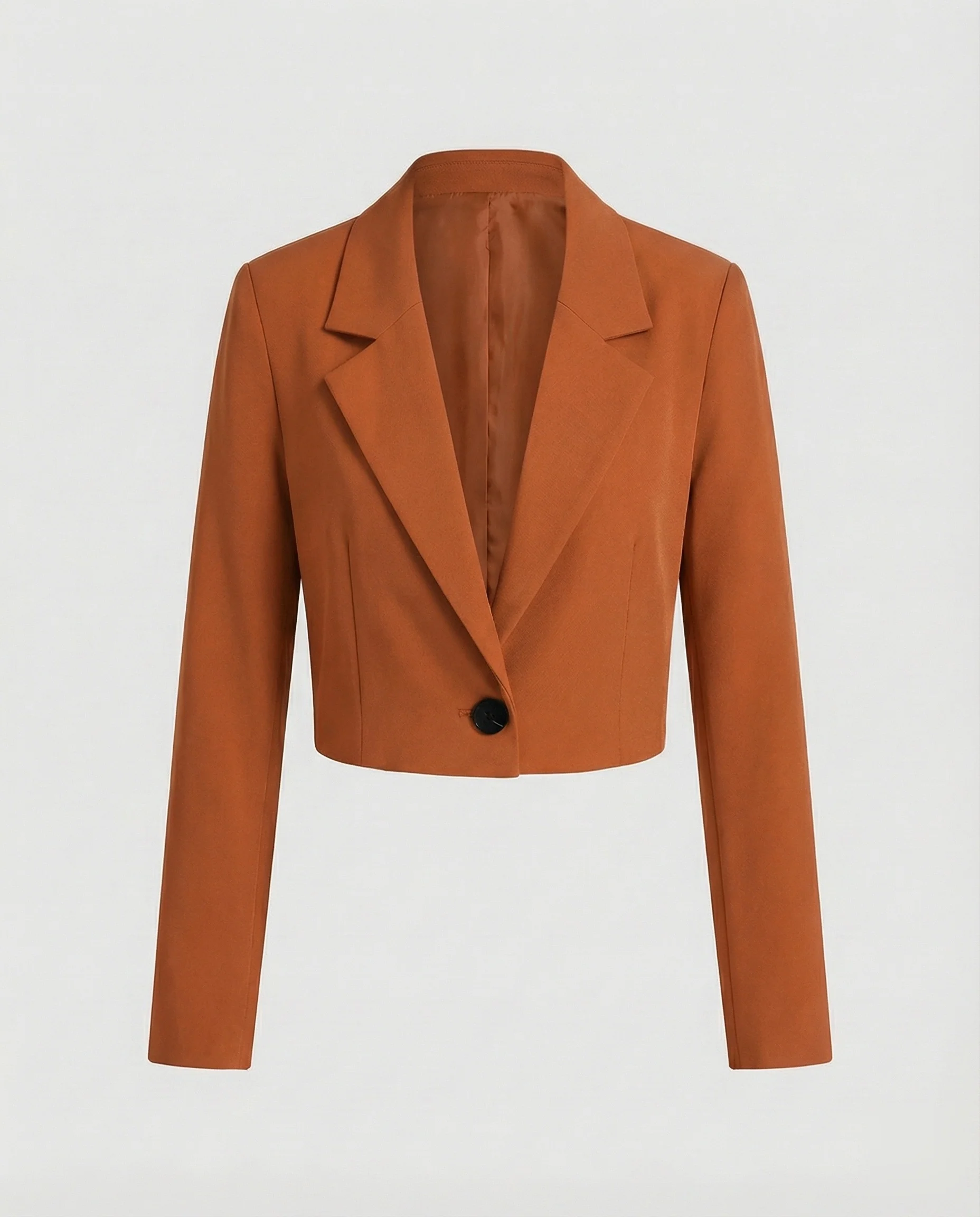 Damen eleganter Cropped-Blazer mit asymmetrischem Saum - Image 10