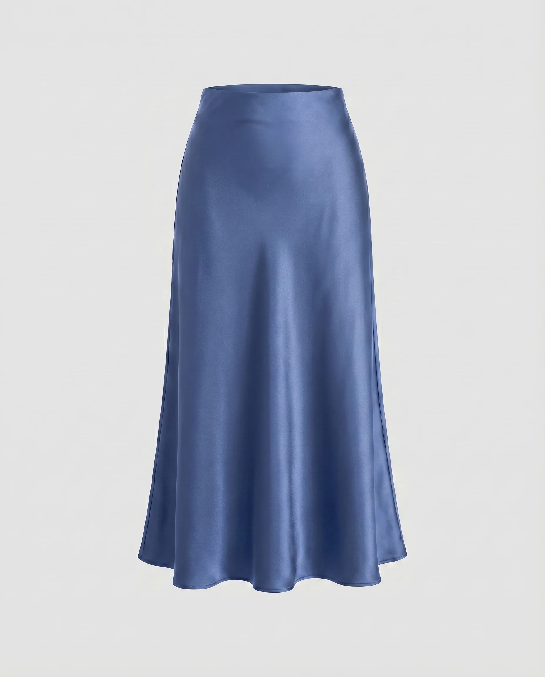 Damen Elegante Bias-Schnitt Mischgewebe Midirock - Image 6