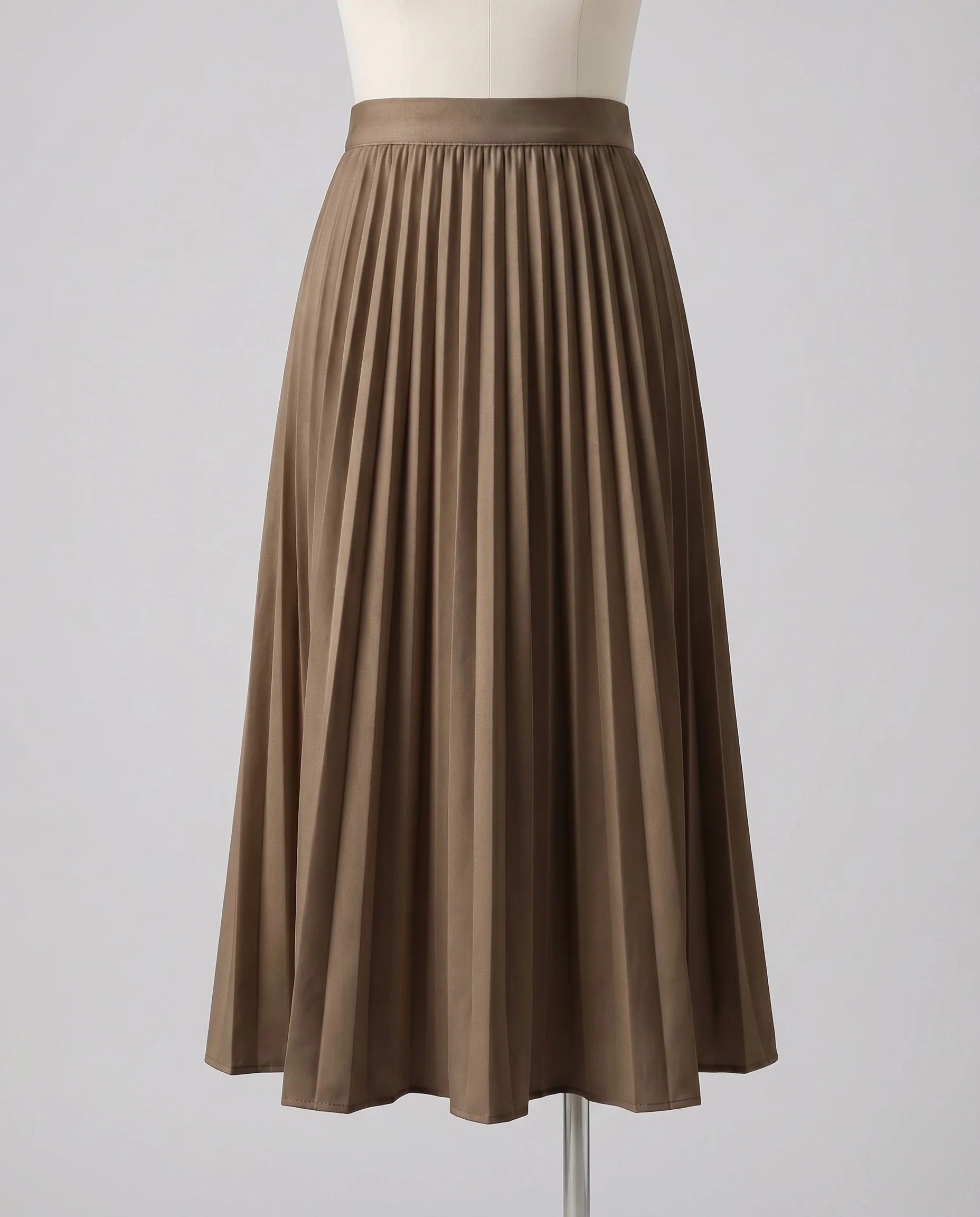 Damen Elegante Voluminöser Tellerfall Mischgewebe Midirock - Image 10
