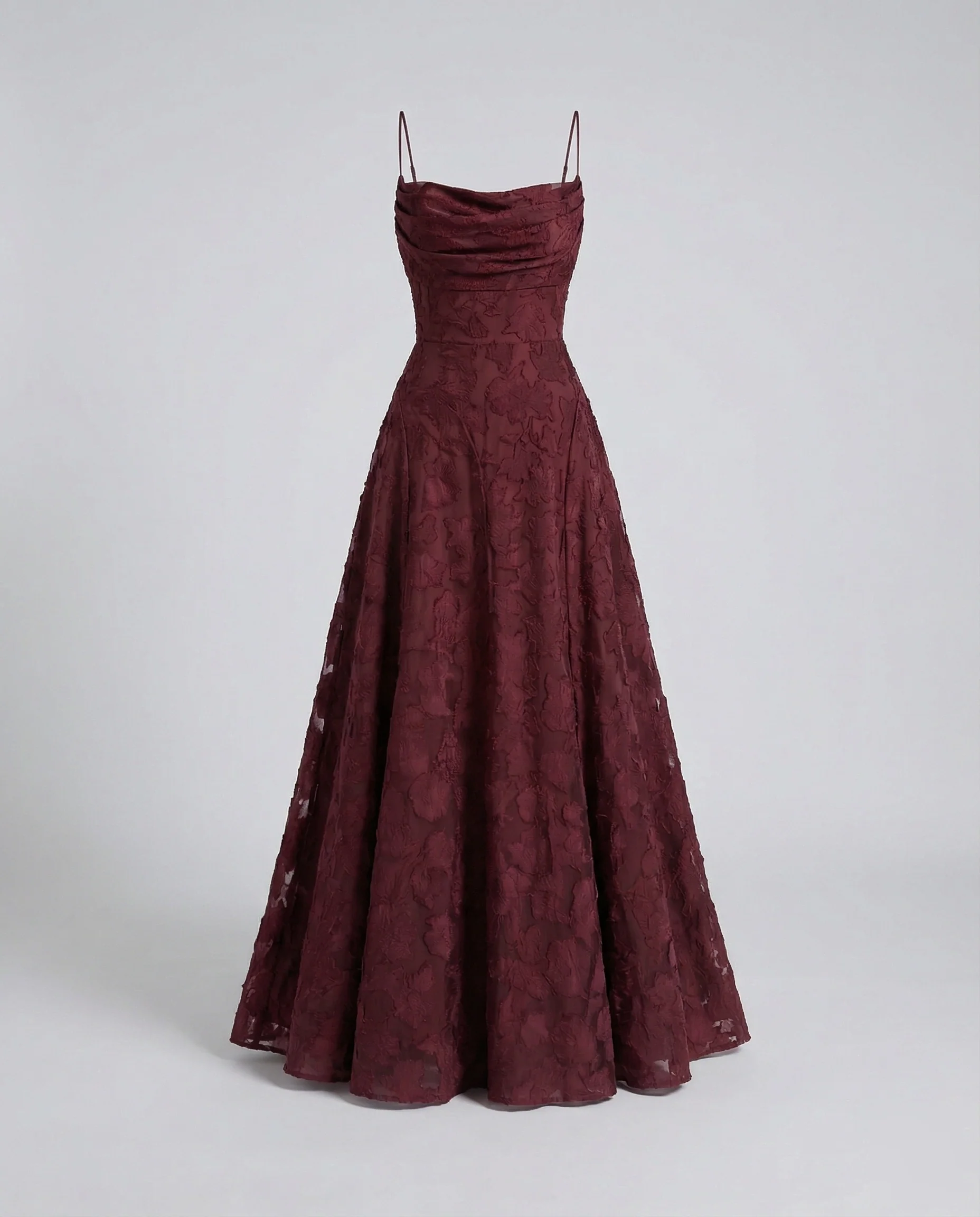 Damen elegantes Abendkleid mit Wasserfallausschnitt - Image 5