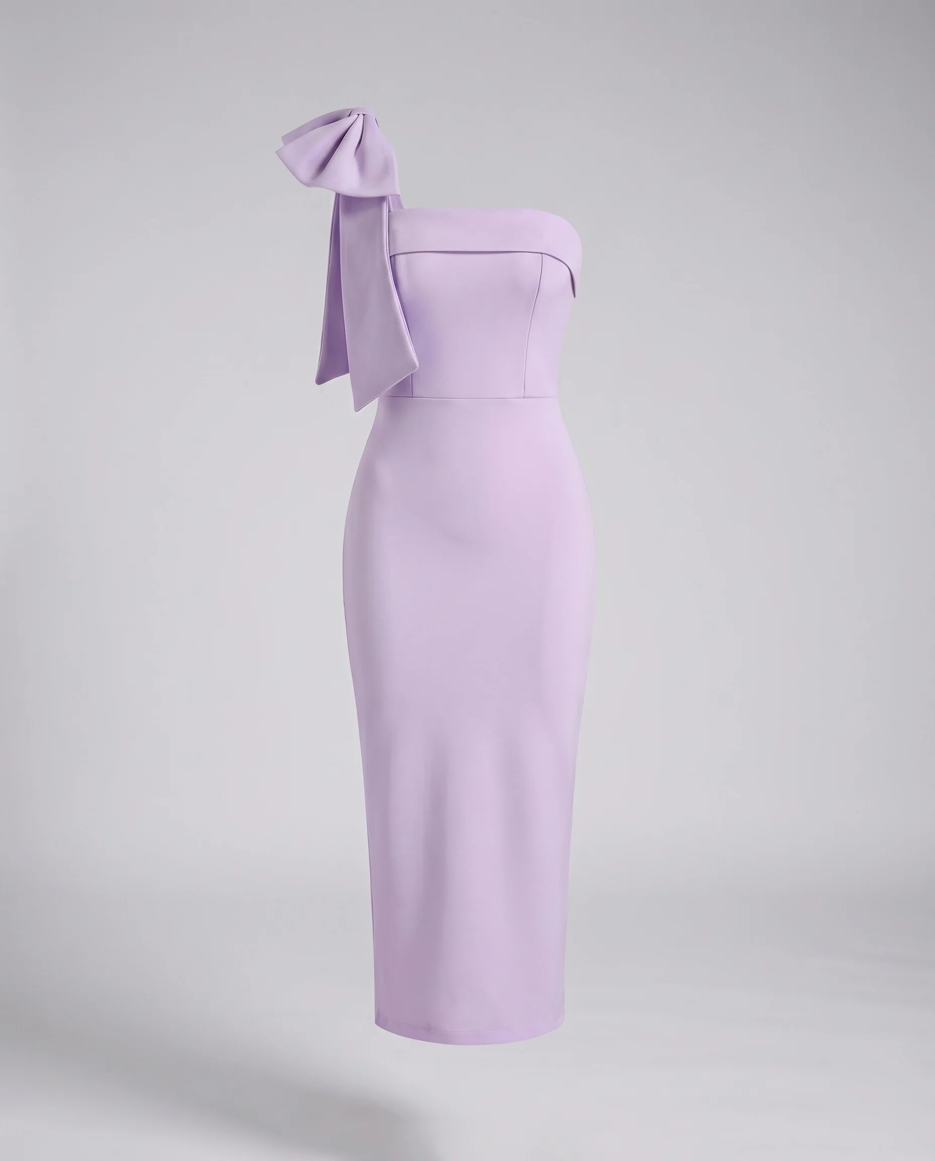 Damen Abendkleid Einseitig Schleifenschulter Meerjungfrau - Image 14