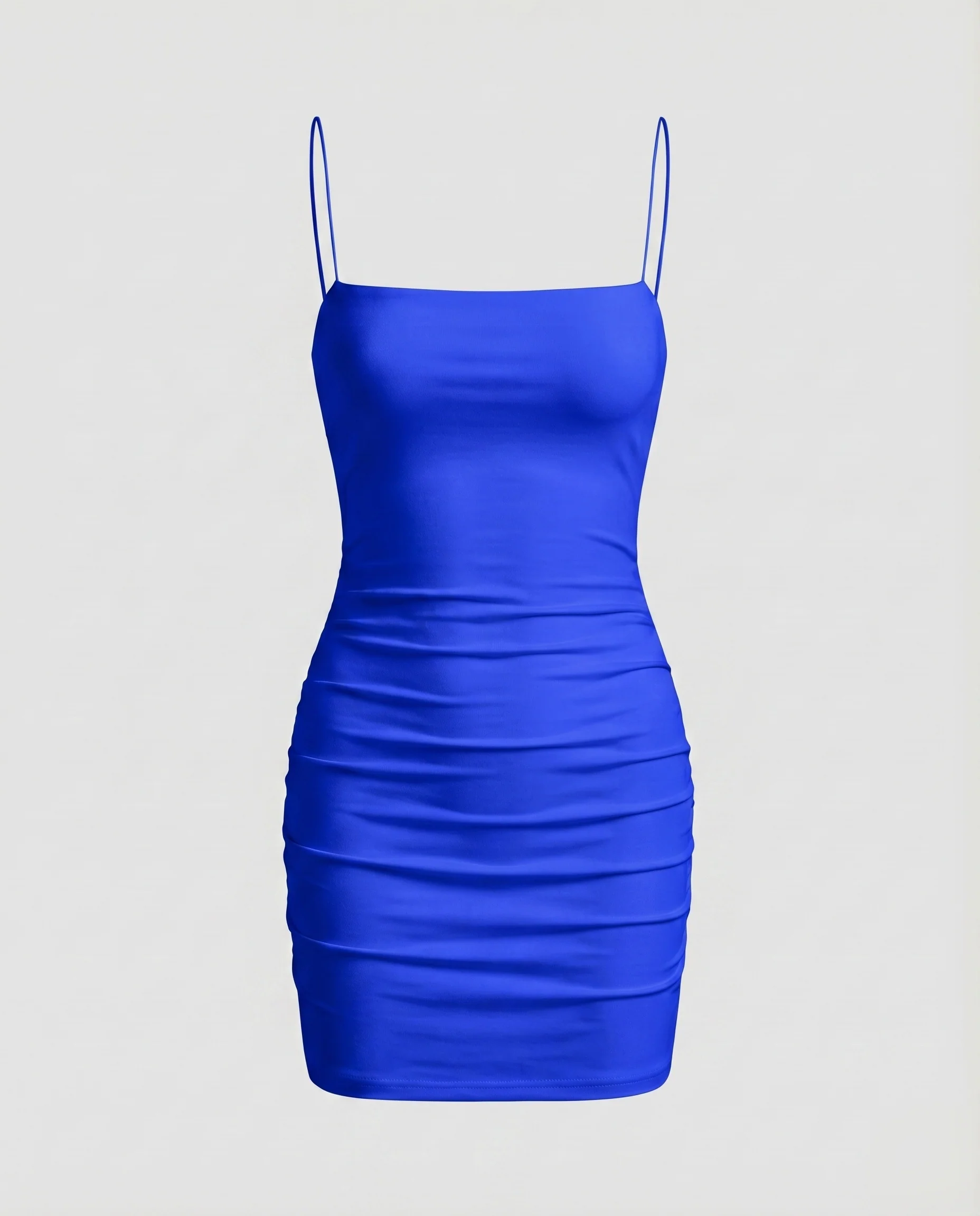 Damen Spaghettiträger-Minikleid Stretchjersey Bustier - Image 9