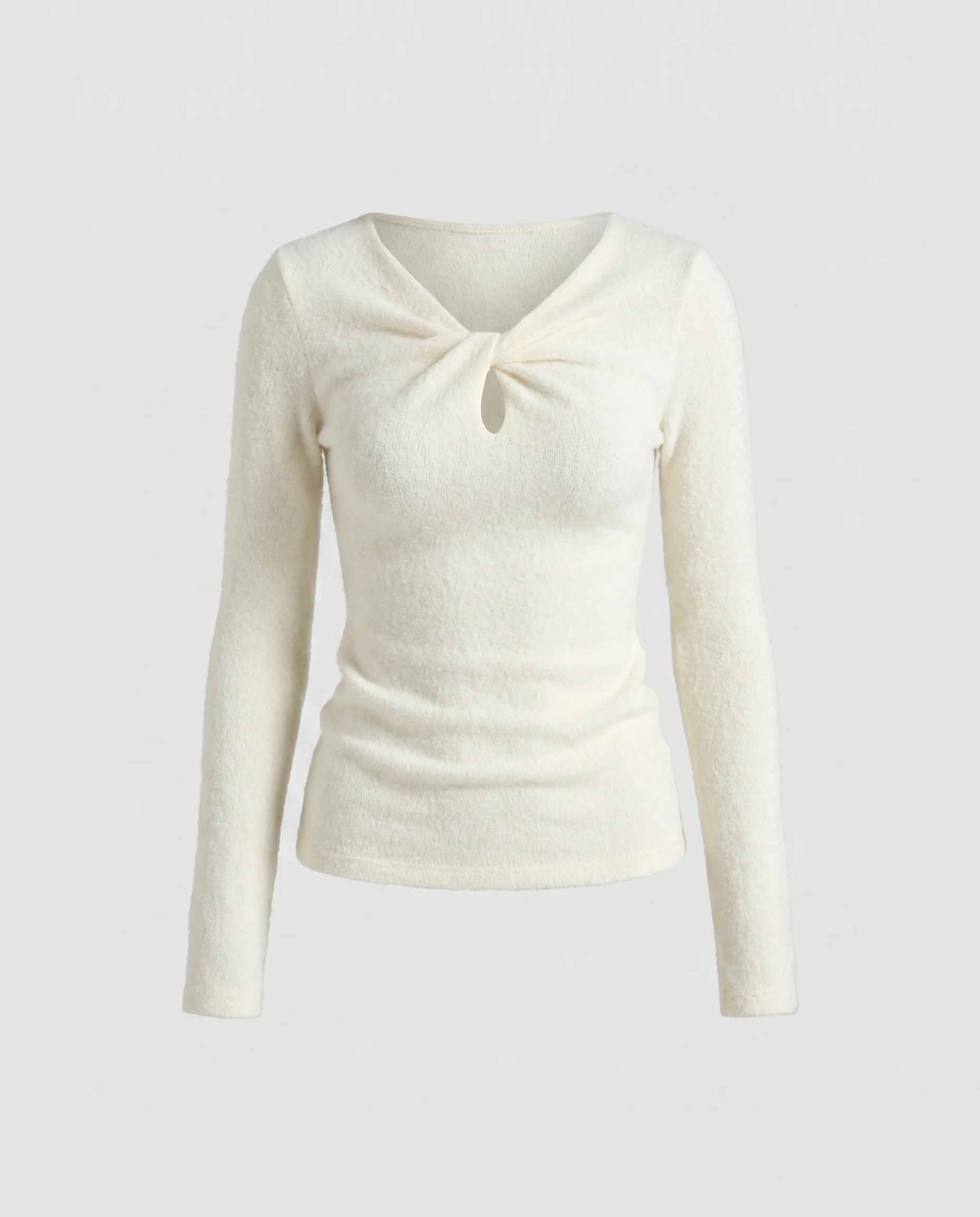 Damen nan Feinstrickpullover mit abnehmbarem Kunstfellkragen - Image 5