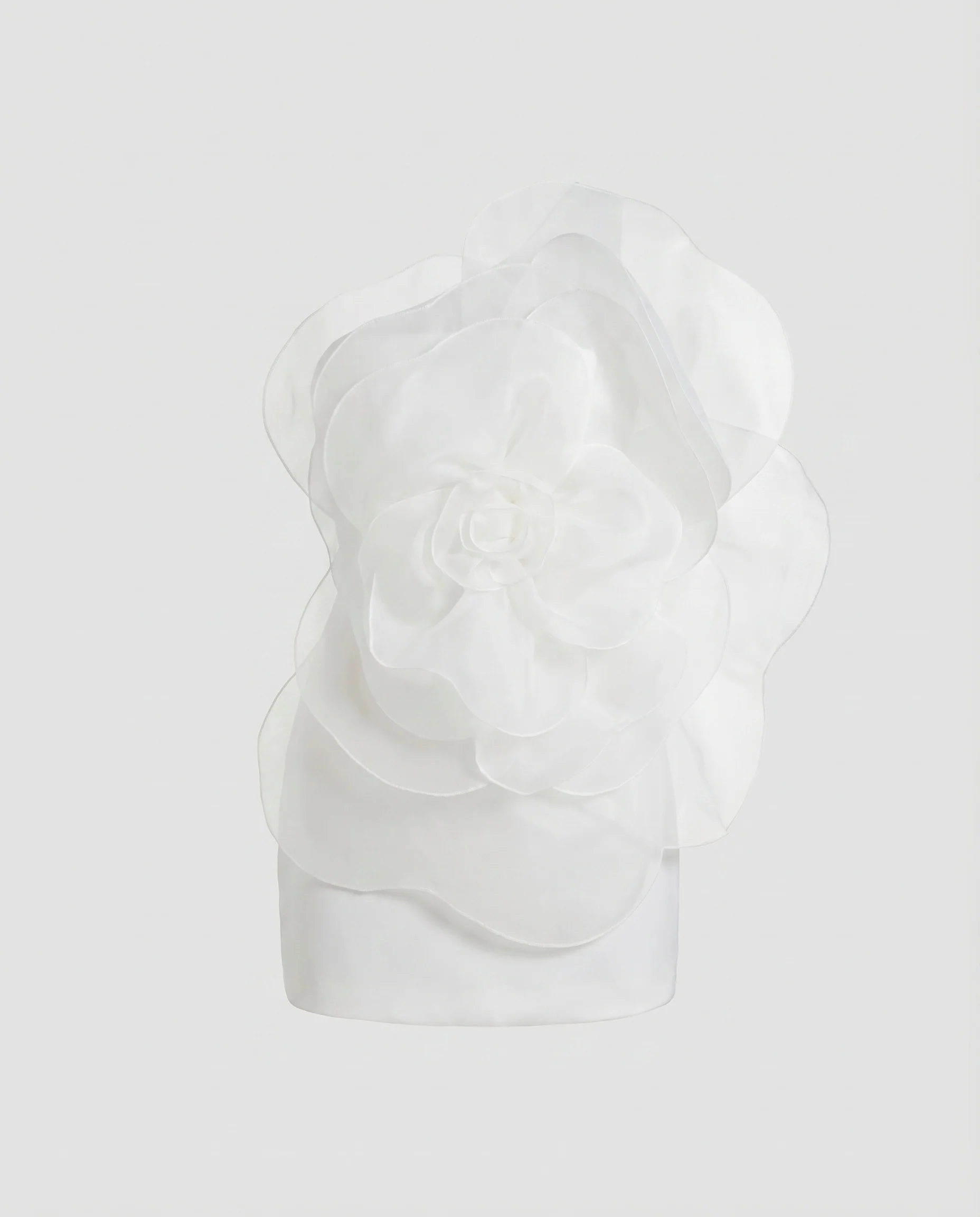 Damen Cocktailkleid Trägerlos Blumenapplikation Figurbetont - Image 5