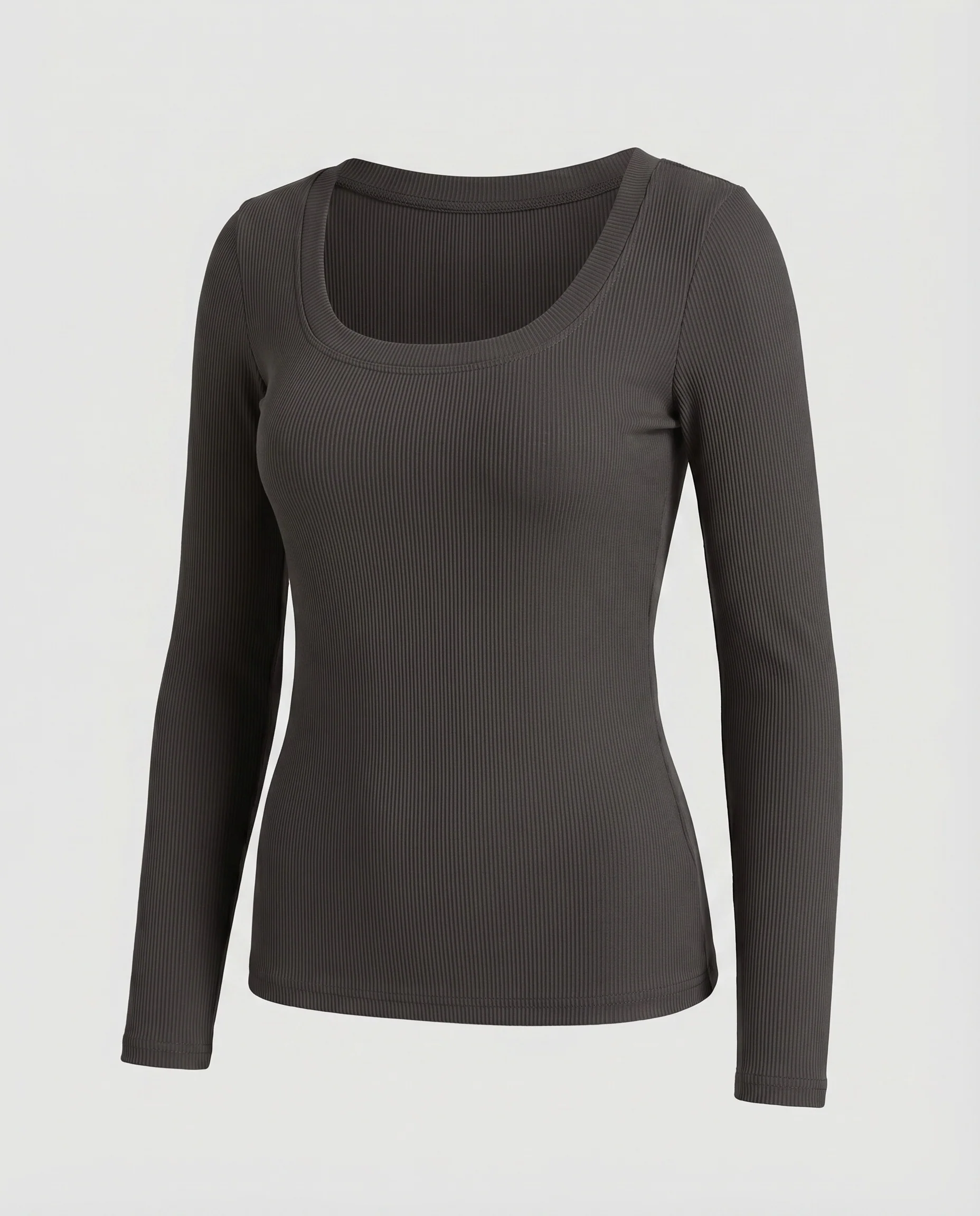 Damen Ripp-Langarmshirt Karree-Ausschnitt Stretch-Qualität - Image 4
