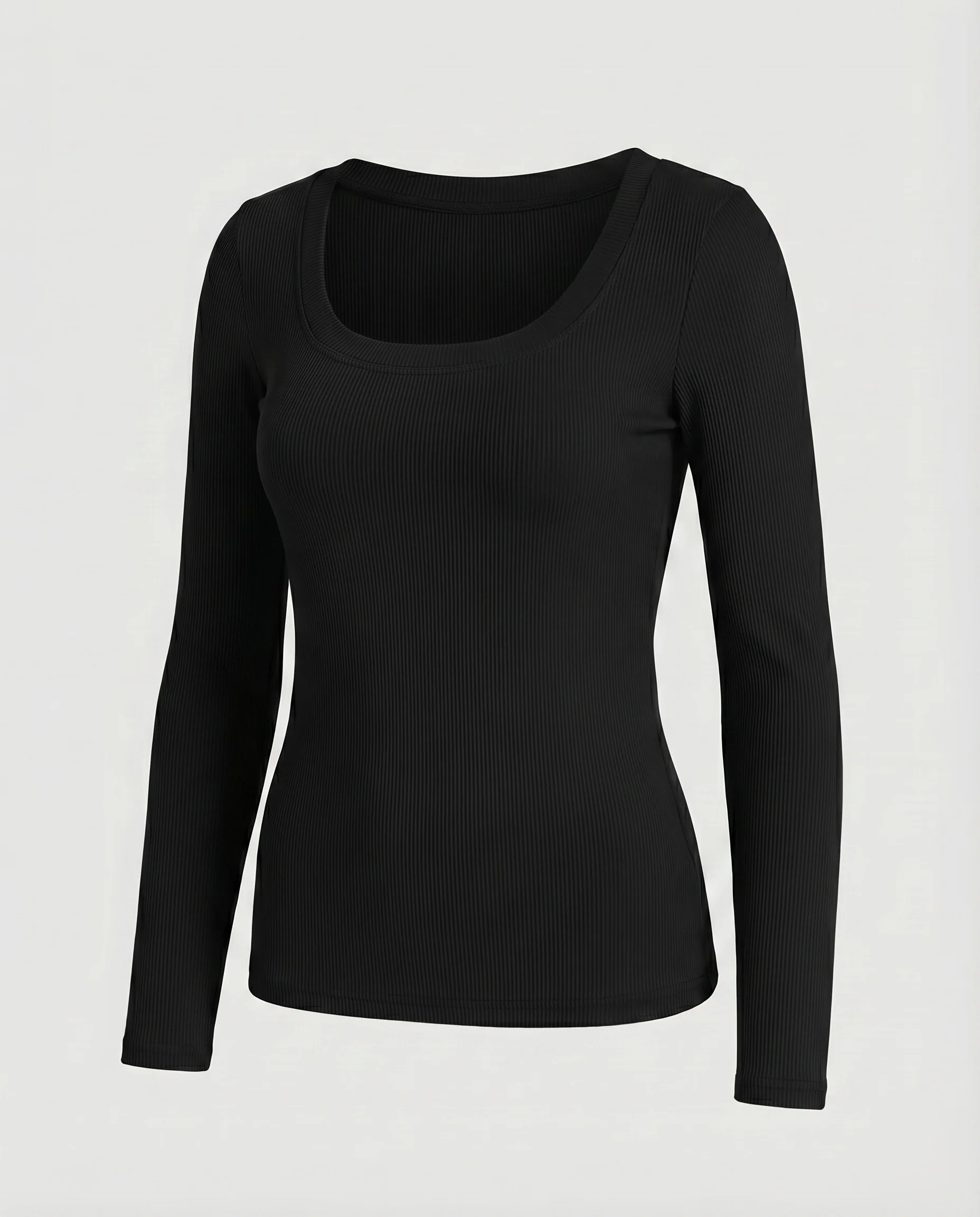 Damen Ripp-Langarmshirt Karree-Ausschnitt Stretch-Qualität - Image 9