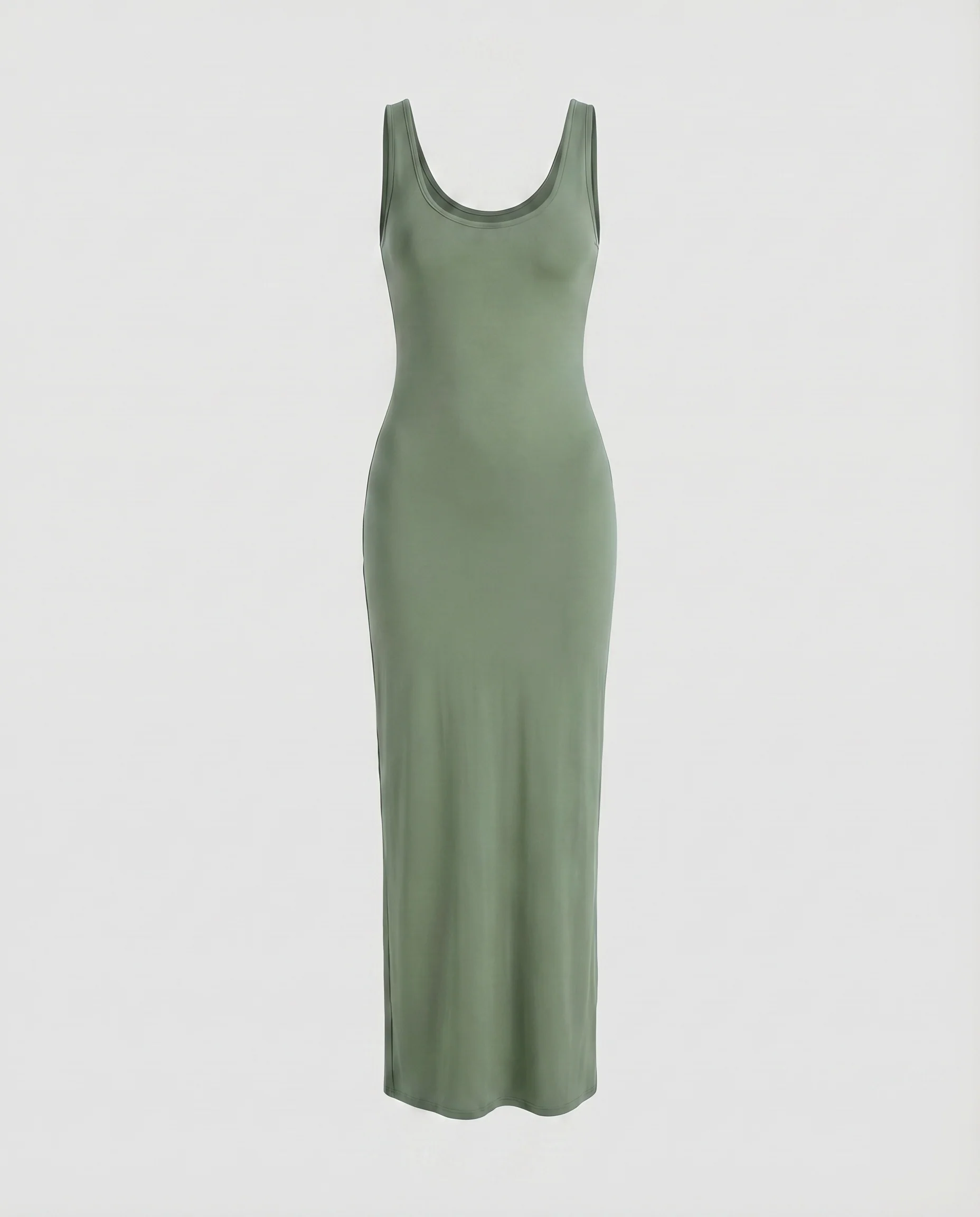 Damen Maxikleid Stretch-Qualität U-Ausschnitt Breite Träger - Image 13