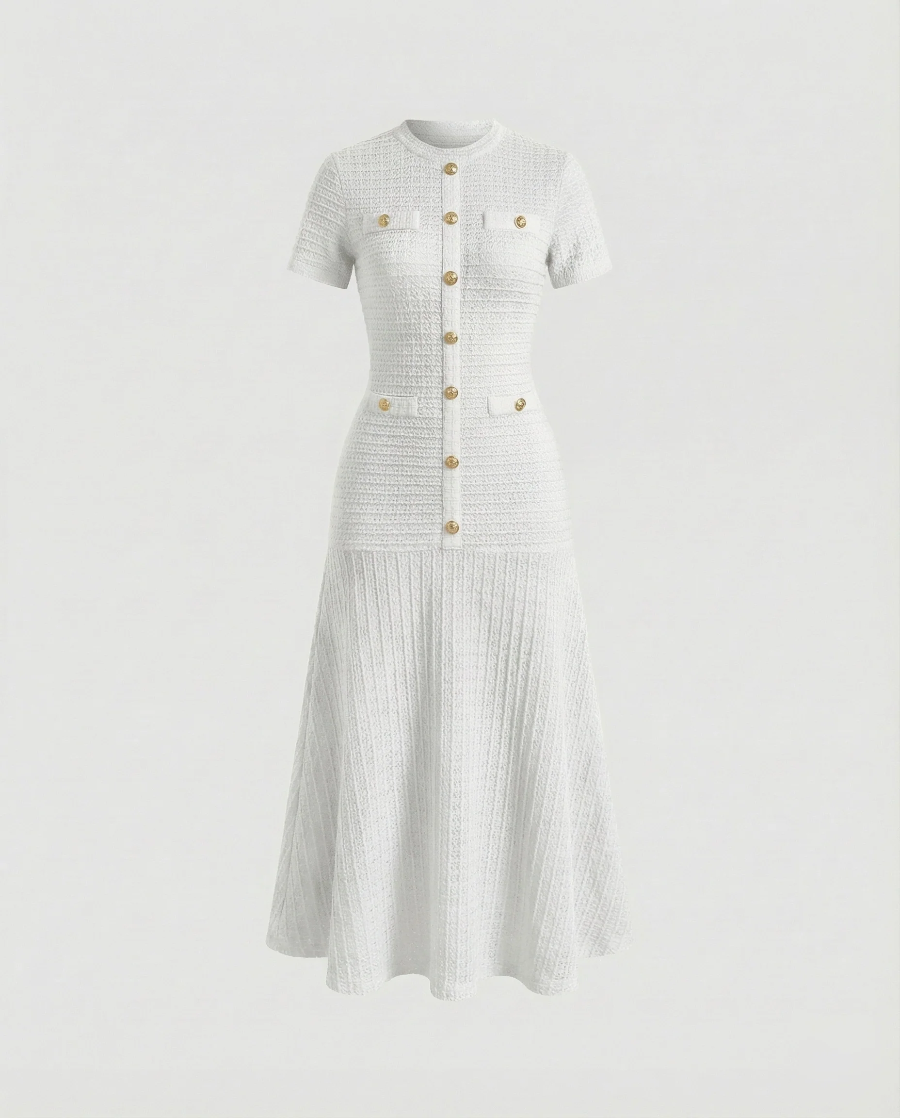Damen figurbetontes Waffelstrick-Maxikleid - Image 12
