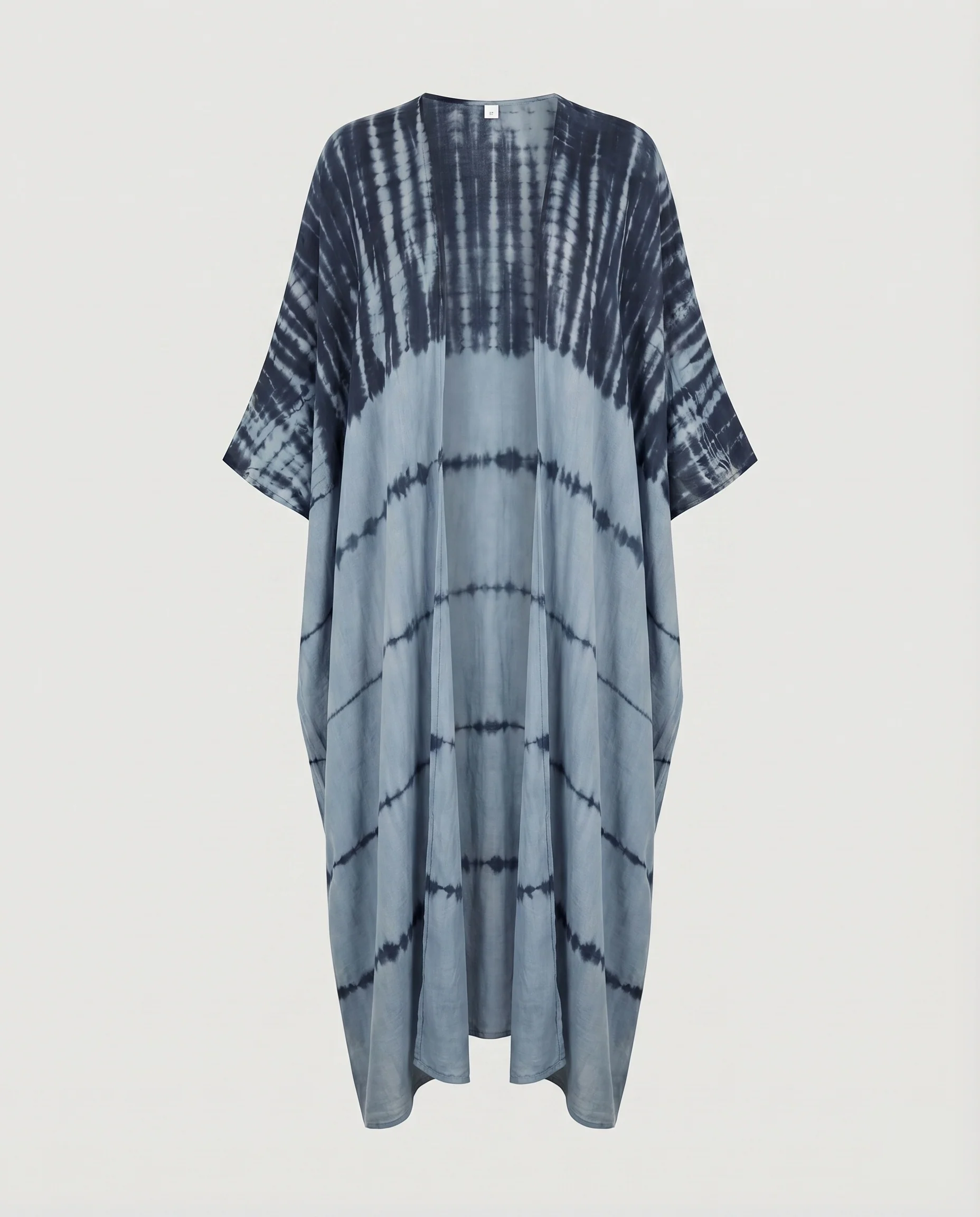 Damen Maxikimono Batikmuster Fledermausärmel Schlitze - Image 14